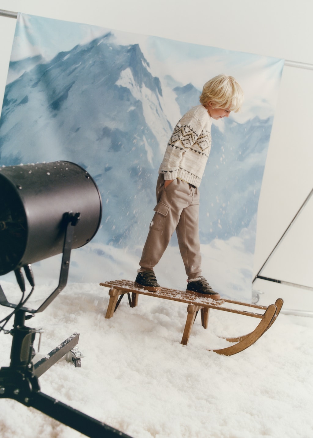 Leather trainers with fleece