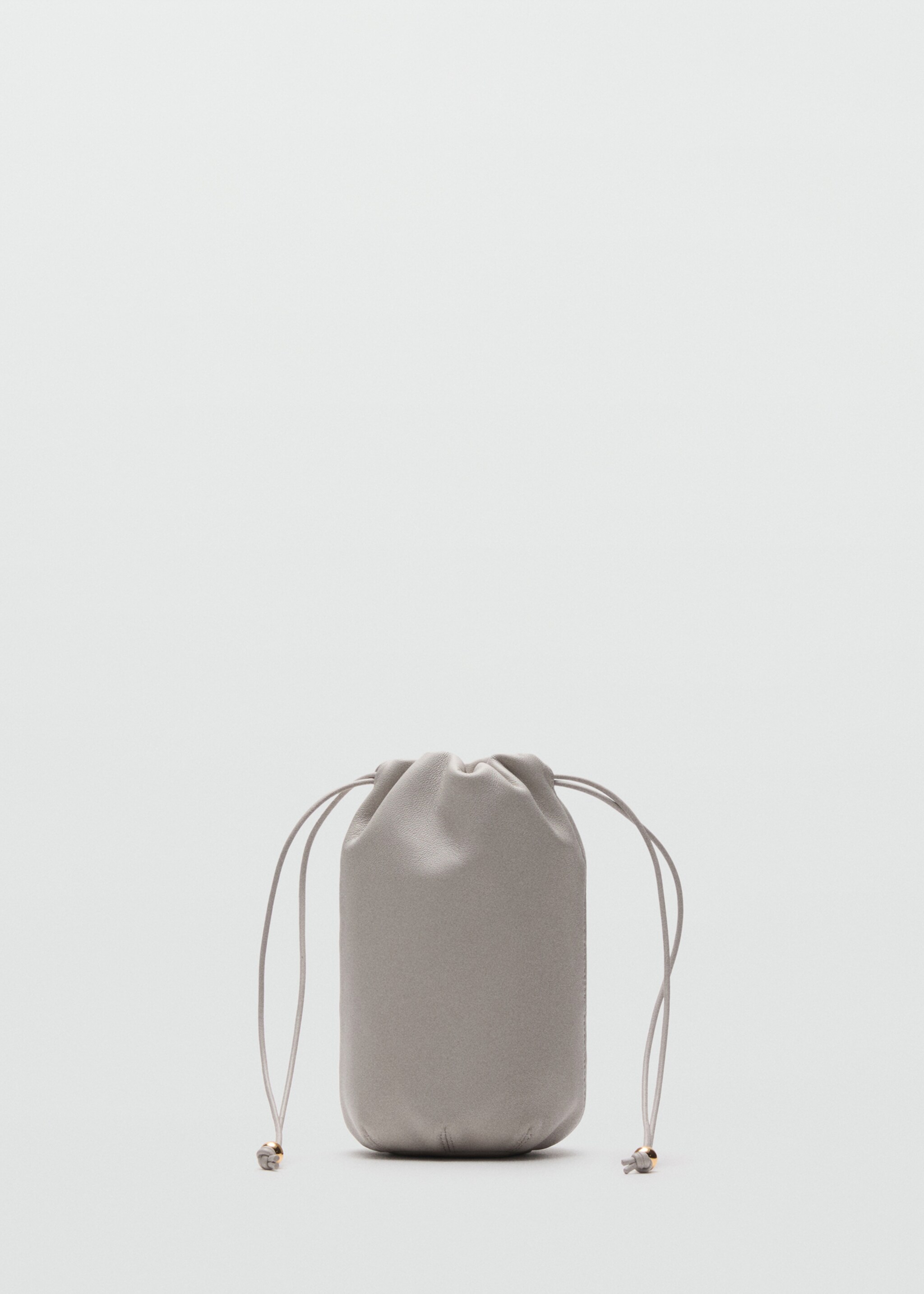 Leather handbag - Article without model, Light/Pastel Grey. Ref: 17026358-00.
