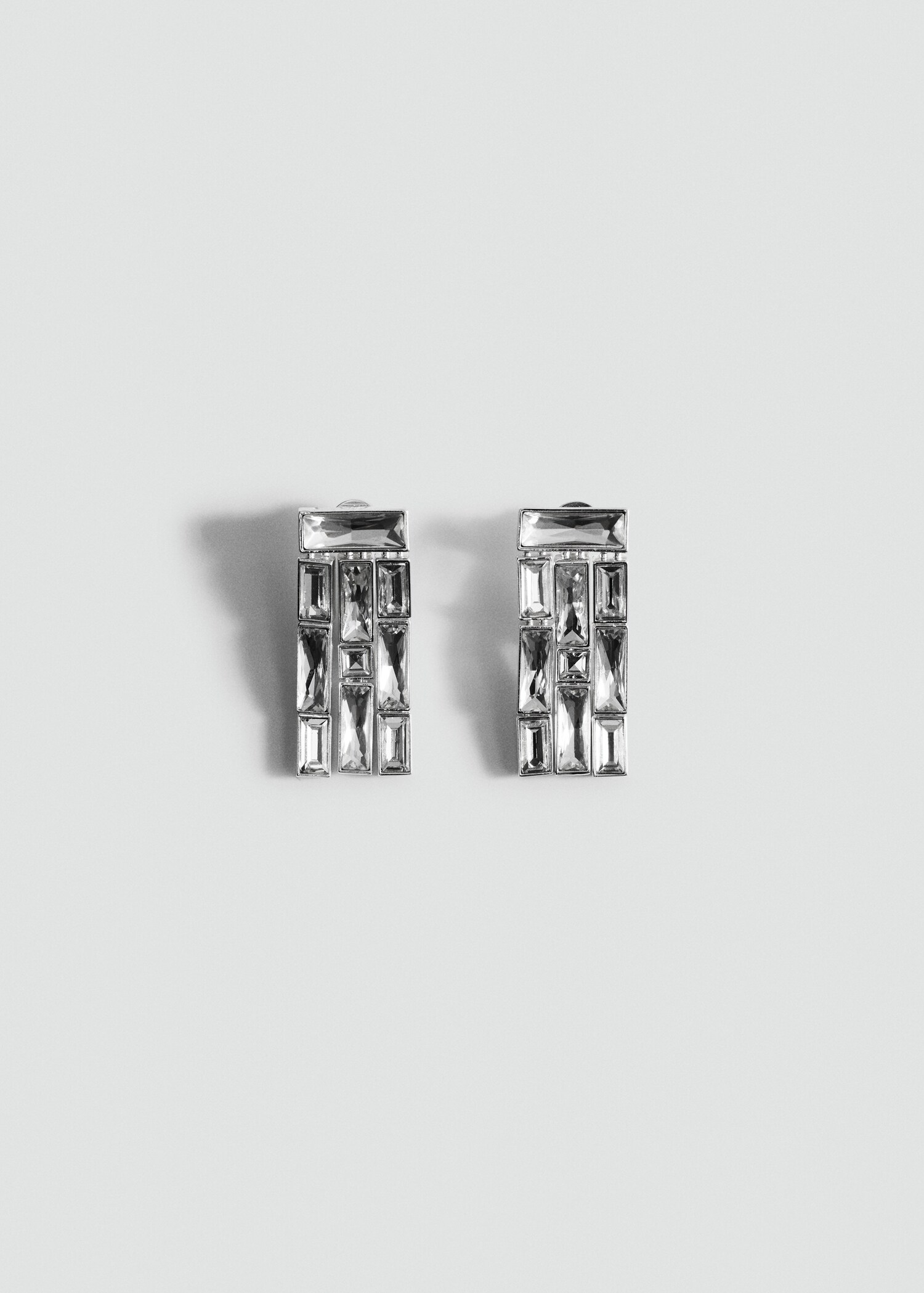 Dangling earrings with crystal strips - Article without model