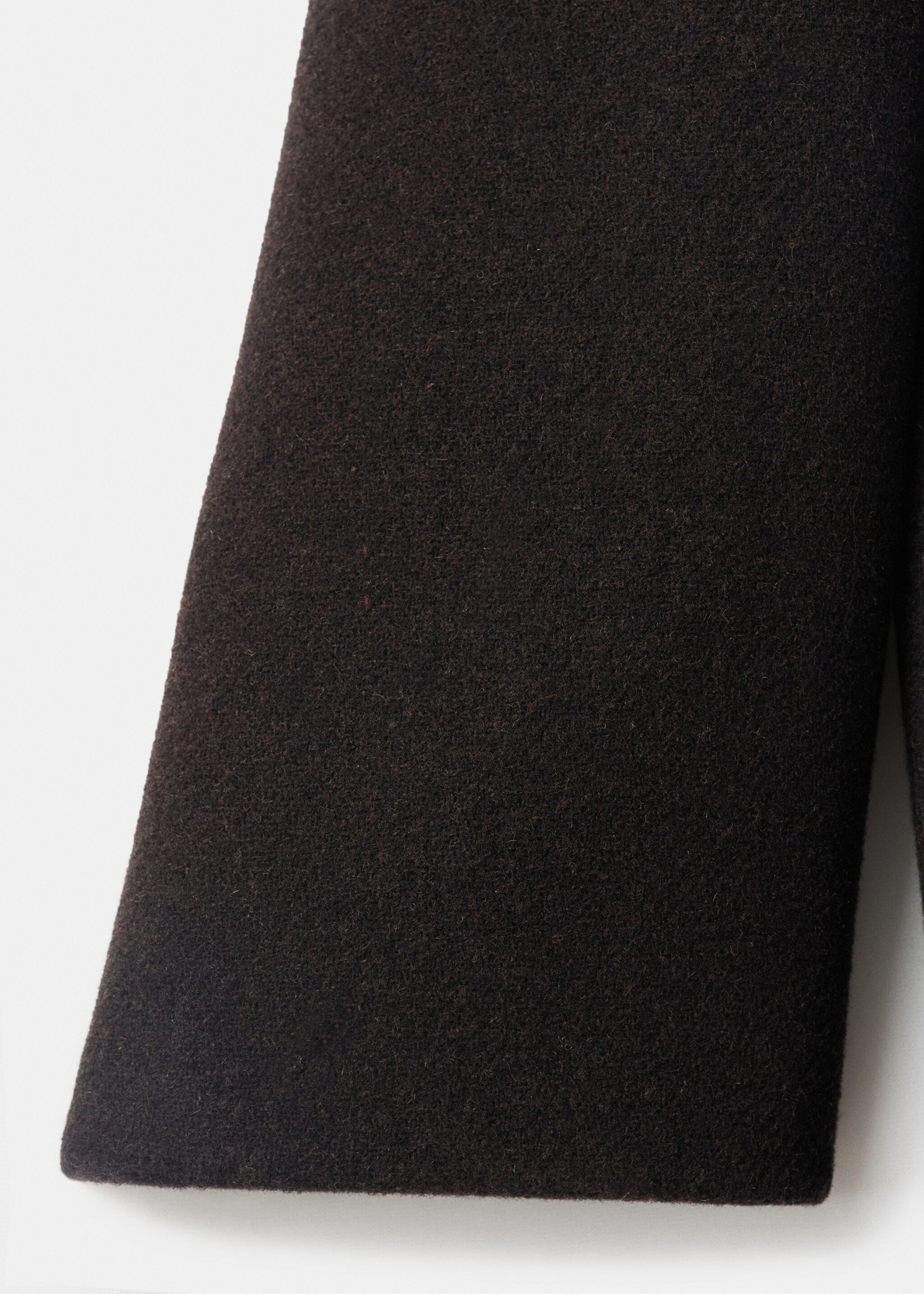 Wool overcoat - Details of the article 0, Chocolate. Ref: 17026362-00.
