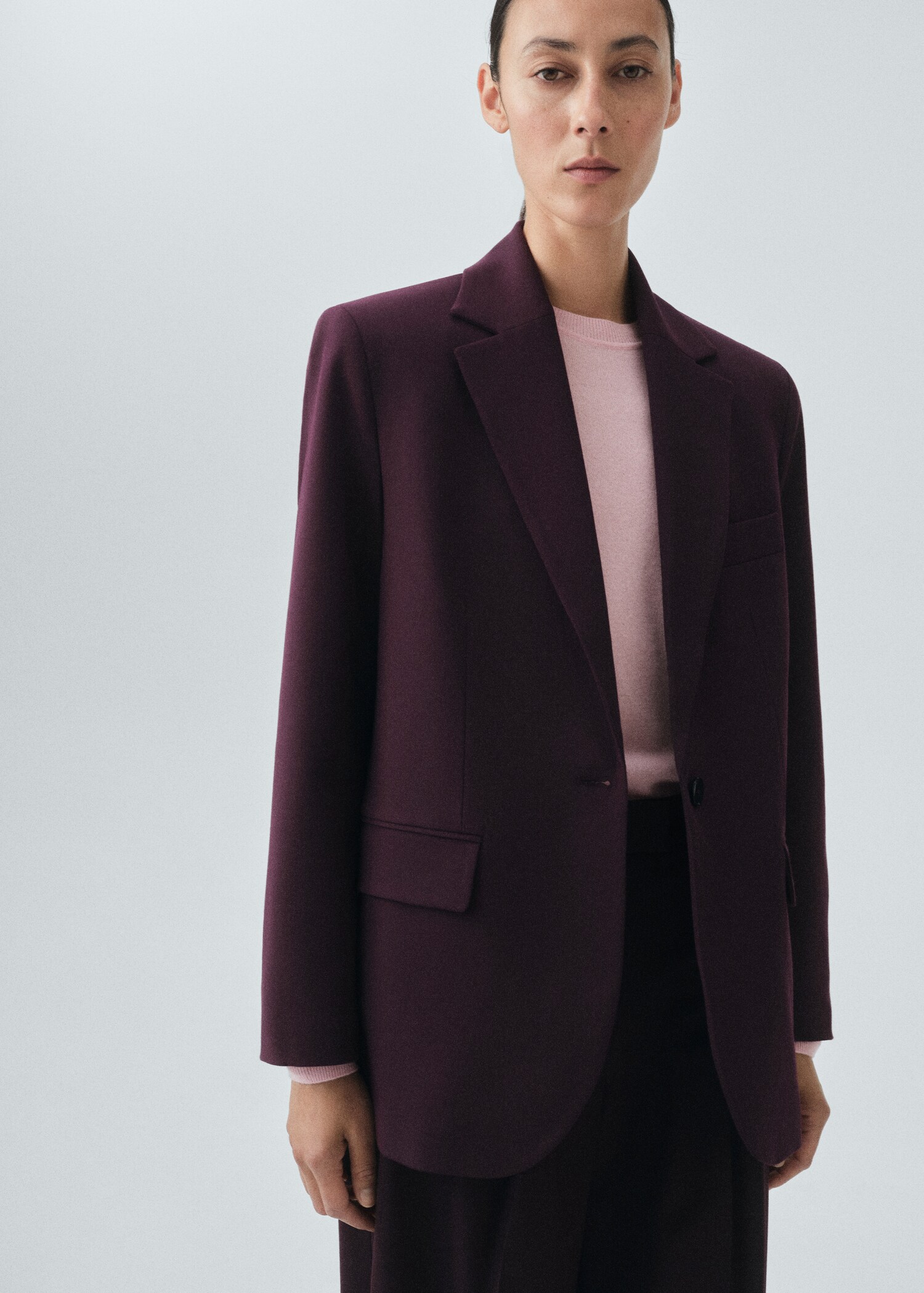 Wool-blend suit jacket - Medium plane