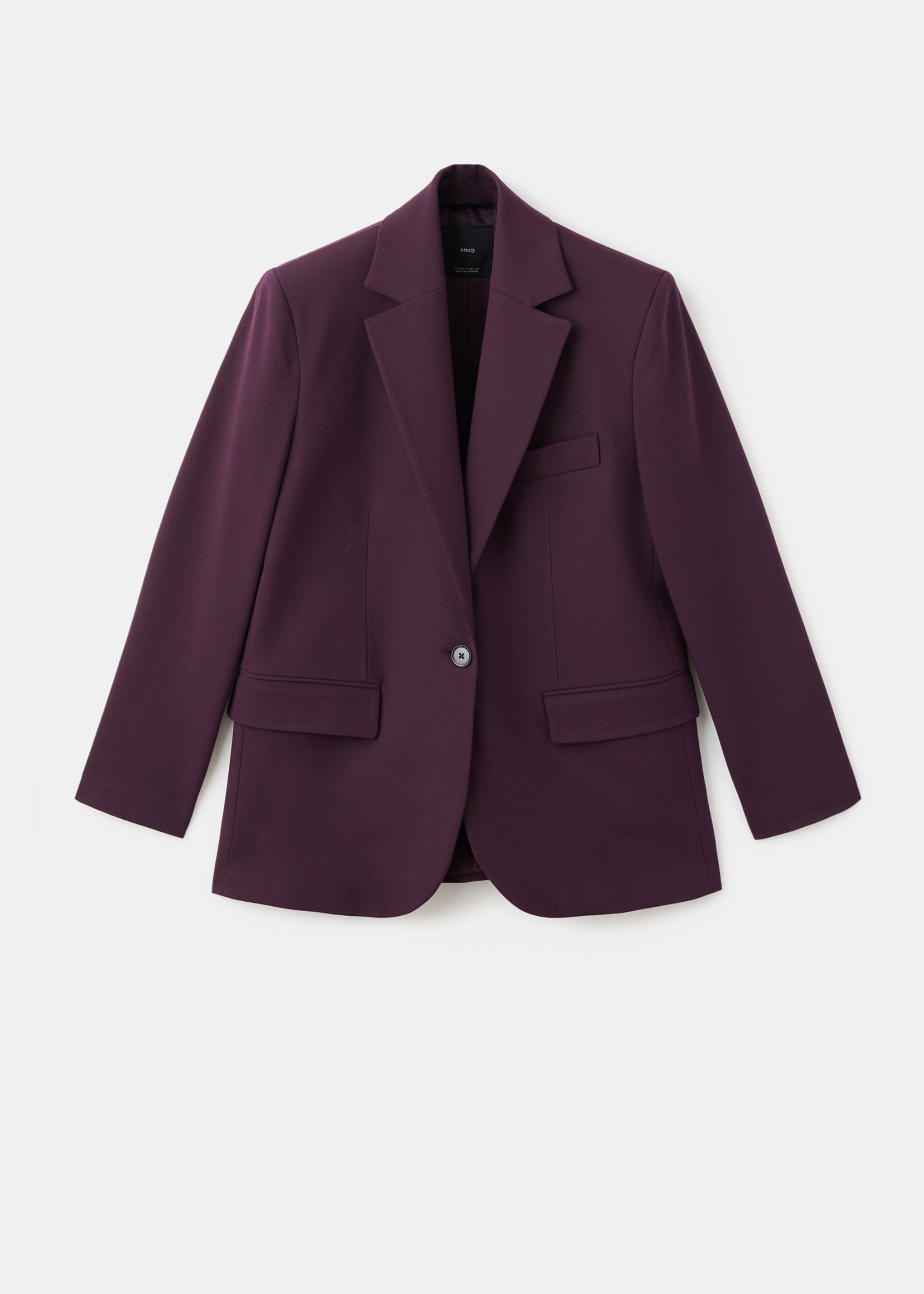 Wool-blend suit jacket - Article without model, Maroon. Ref: 17026363-00.