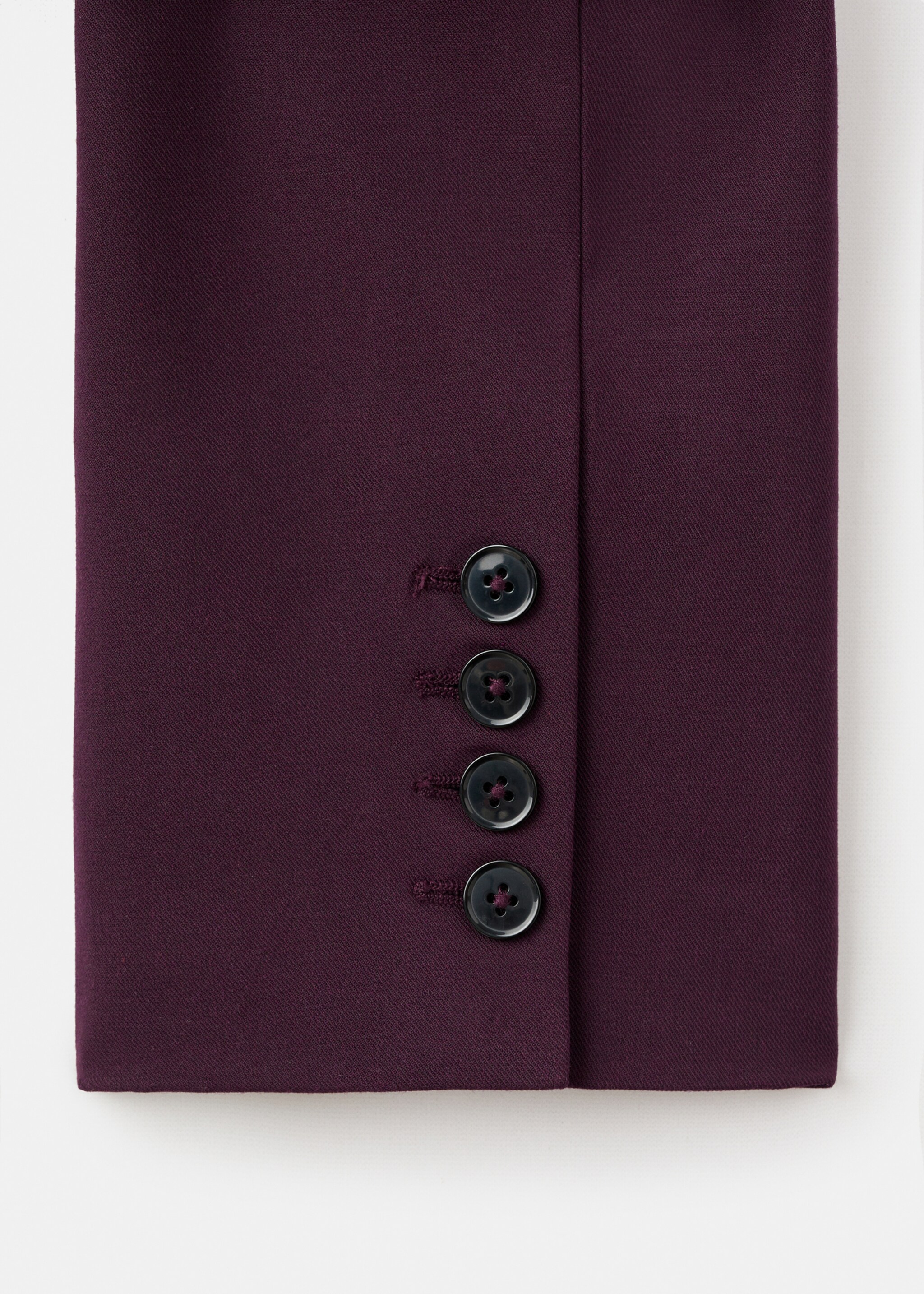 Wool-blend suit jacket - Details of the article 0, Maroon. Ref: 17026363-00.