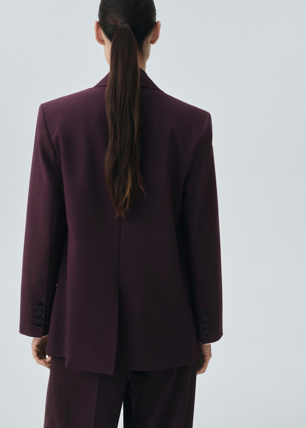 Wool-blend suit blazer