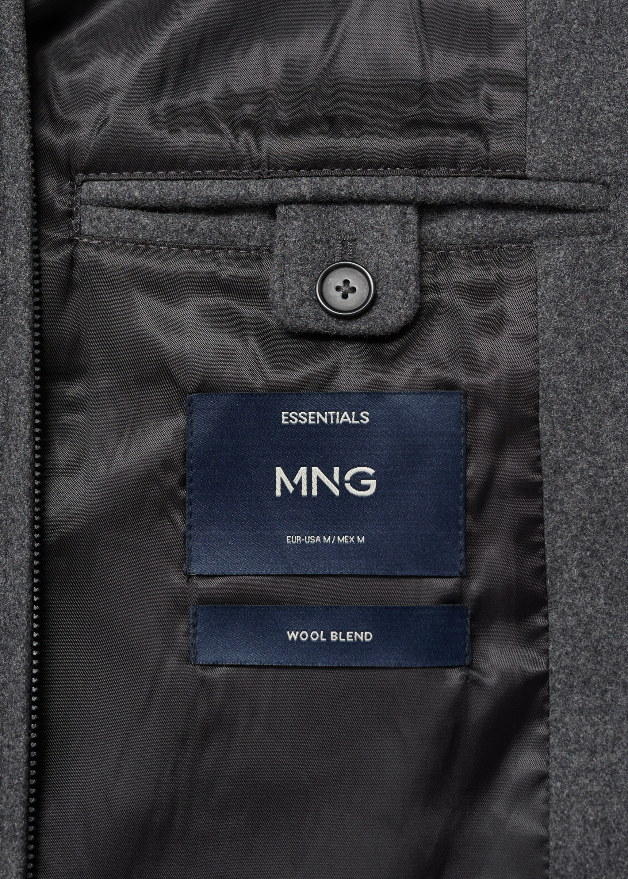 Wood blend jacket - Details of the article 0, Grey. Ref: 17026723-00.