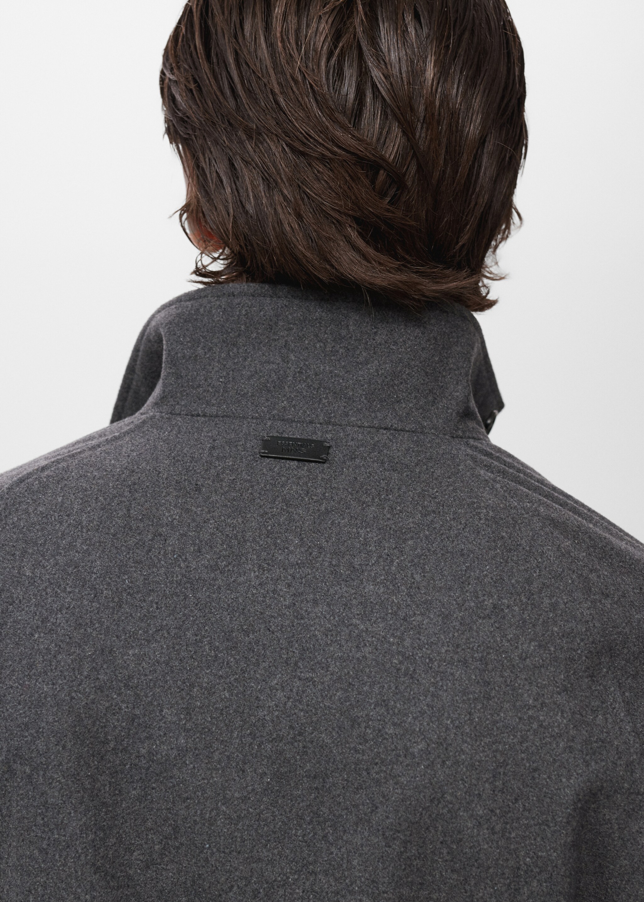 Wood blend jacket - Details of the article 2, Grey. Ref: 17026723-00.