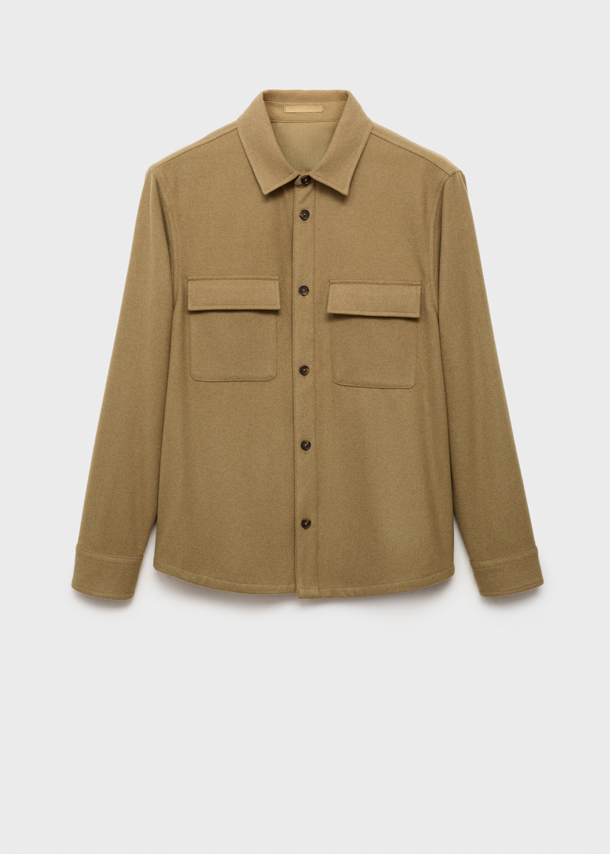 Wool jacket with pockets - Article without model, Medium Brown. Ref: 17026724-00.