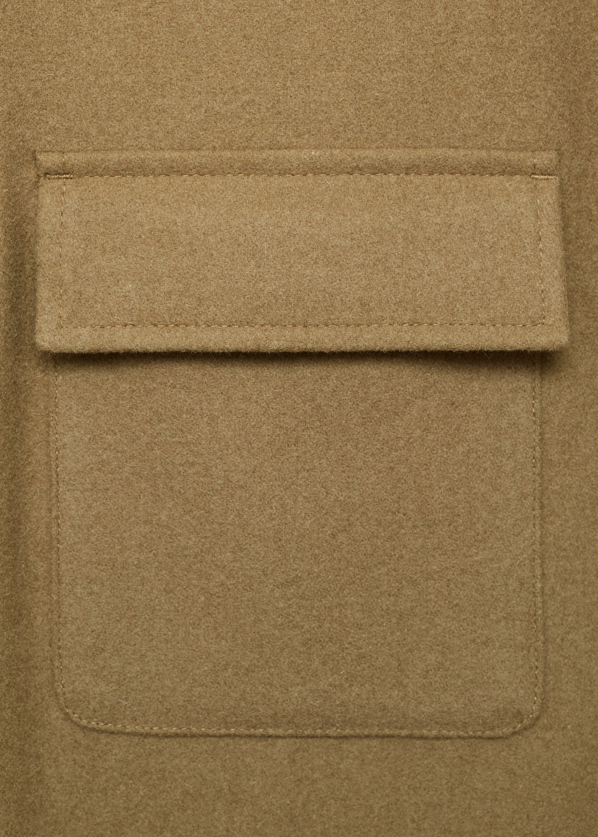 Wool jacket with pockets - Details of the article 0, Medium Brown. Ref: 17026724-00.
