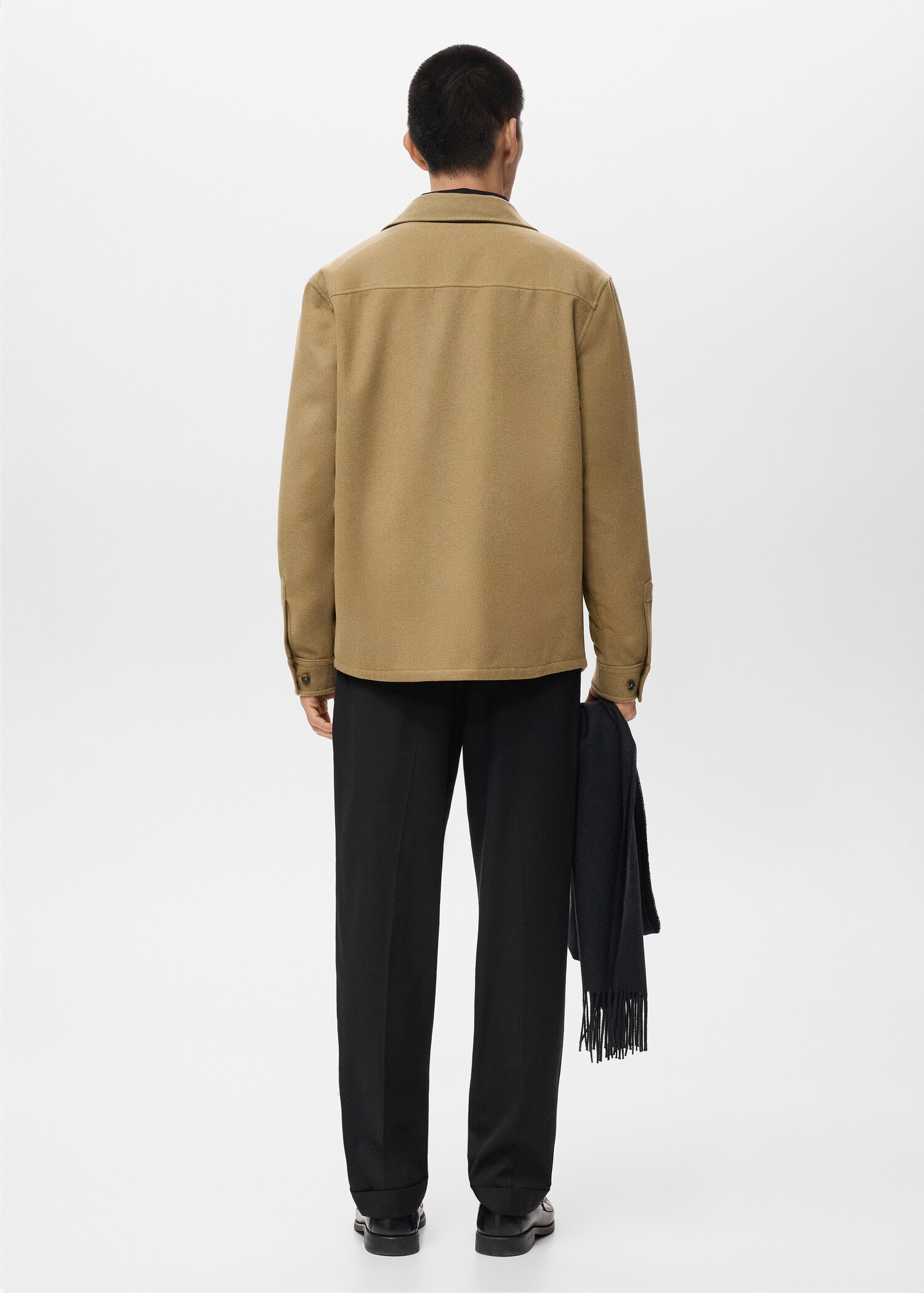 Wool jacket with pockets - Reverse of the article