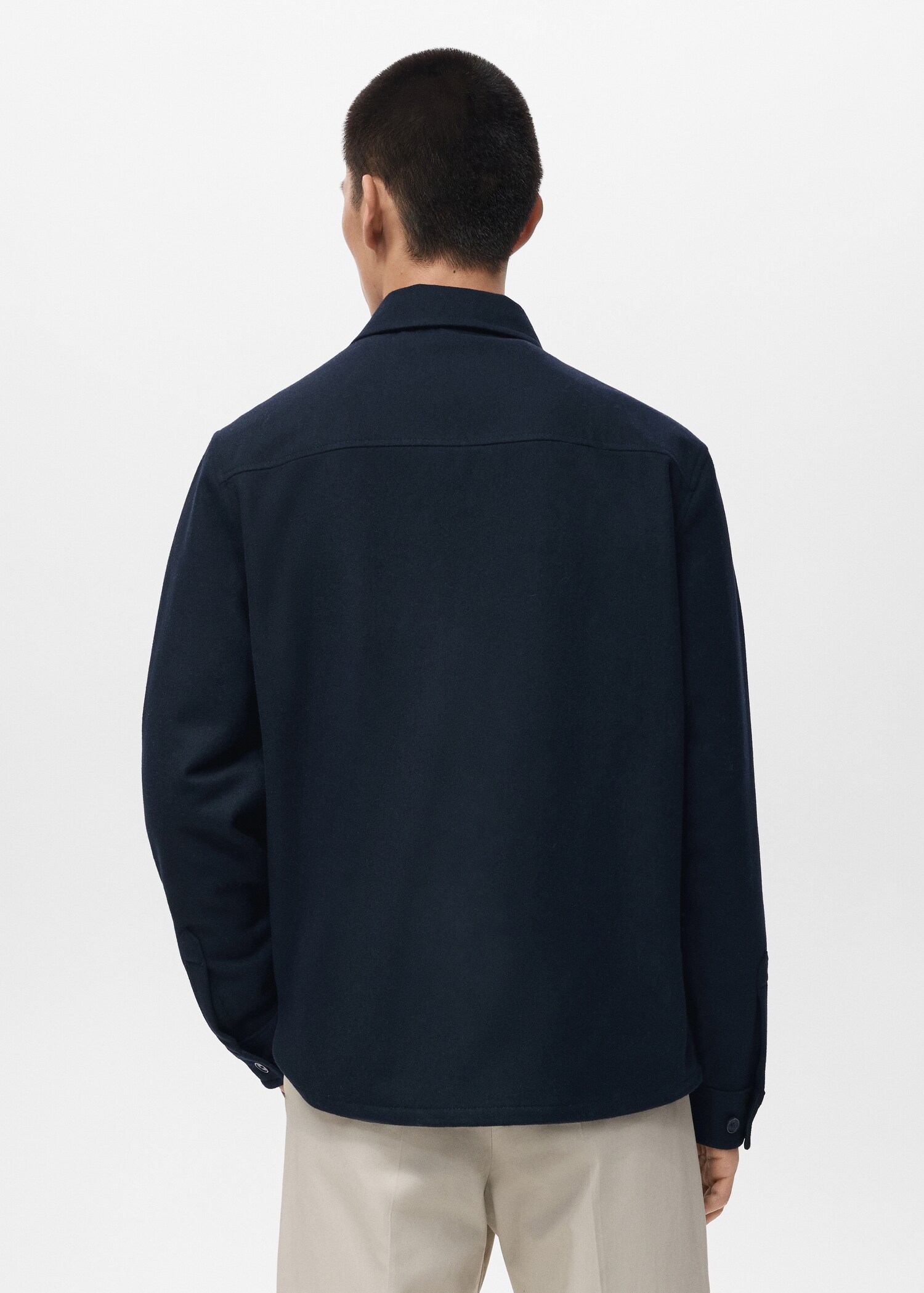 Wool jacket with pockets - Reverse of the article