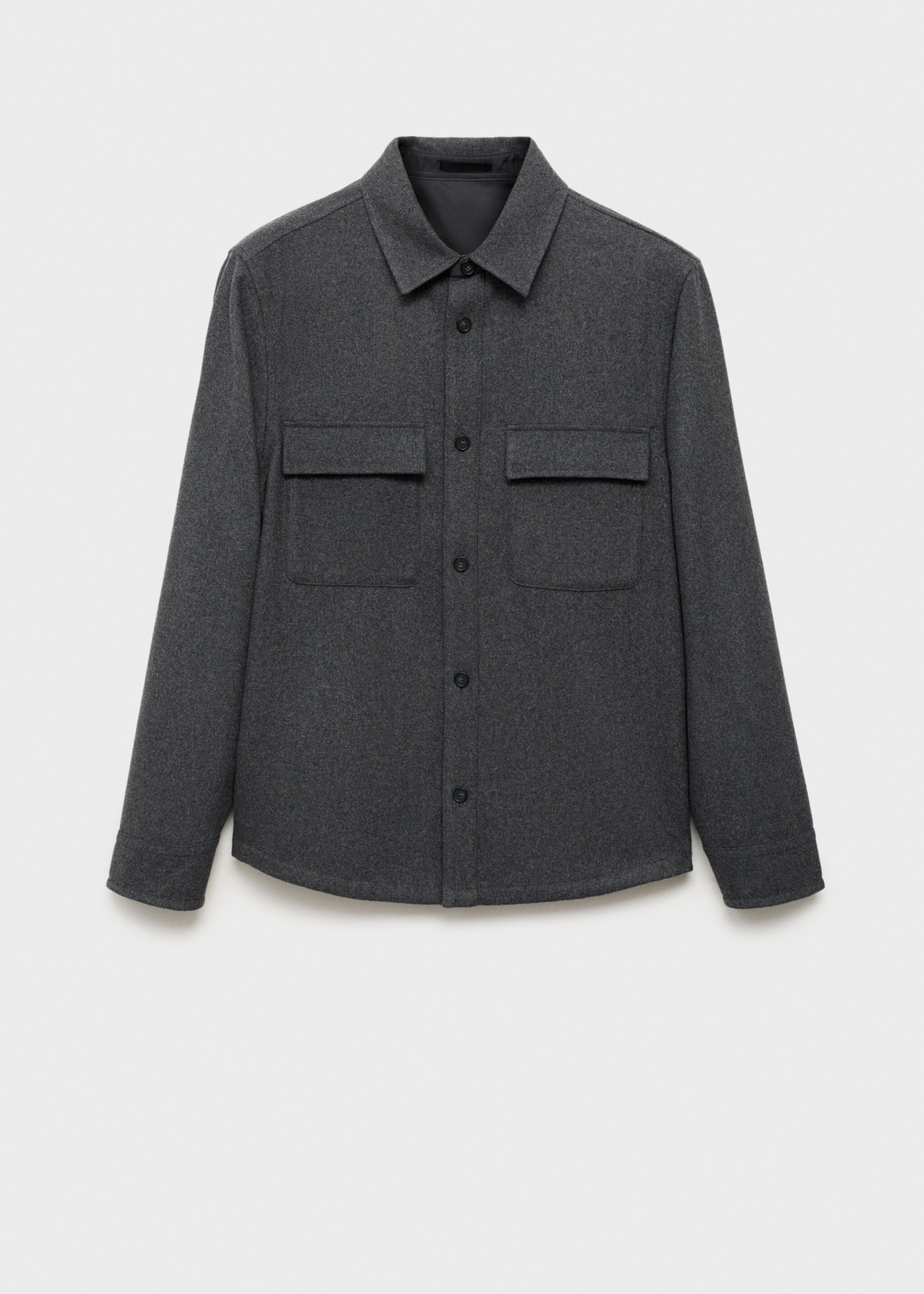 Wool jacket with pockets - Article without model, Grey. Ref: 17026724-00.