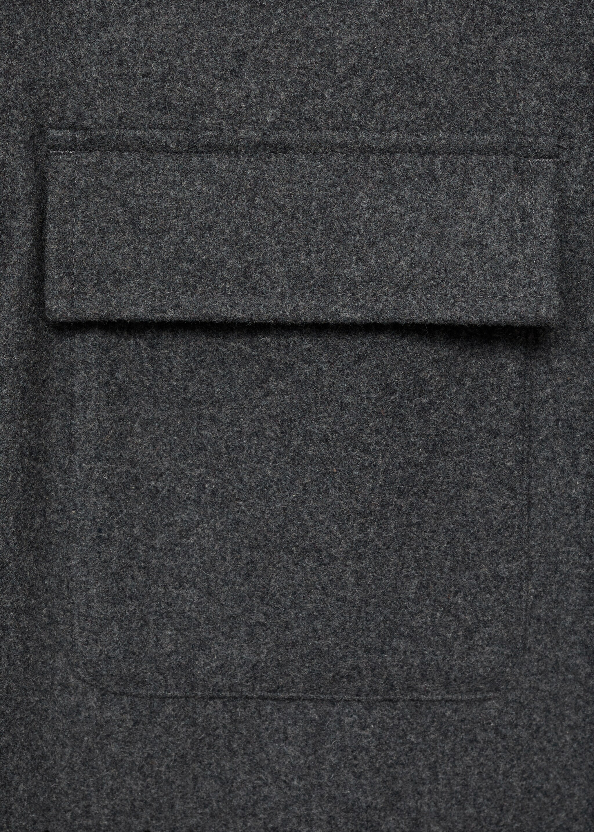 Wool jacket with pockets - Details of the article 0, Grey. Ref: 17026724-00.