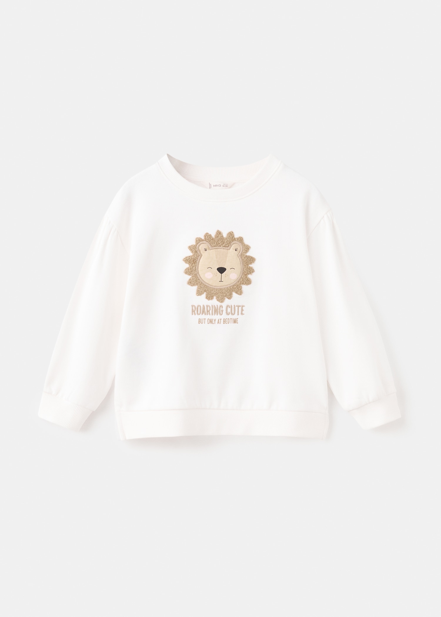 Embroidered lion sweatshirt Kids MANGO Ukraine - Main Image