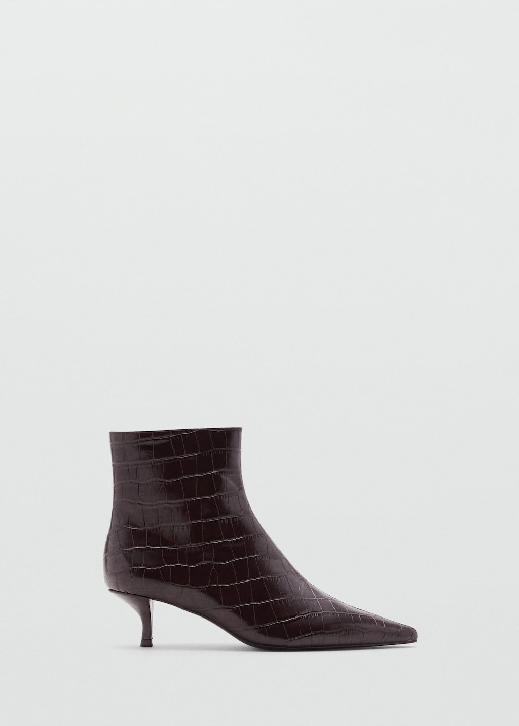 Faux-Croc-leather pointed-toe ankle boots - image 5