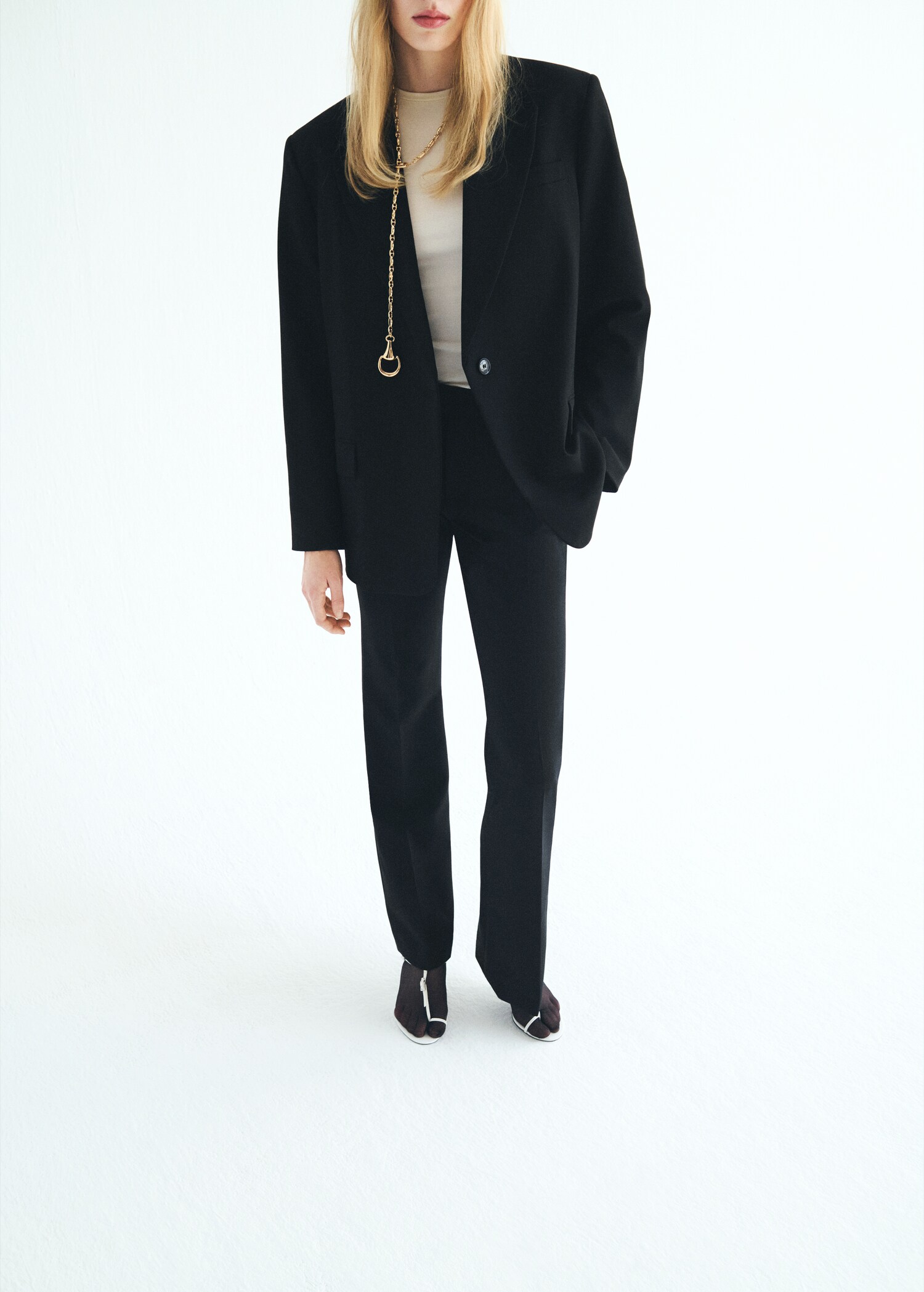 Mid-rise flare trousers - Medium plane