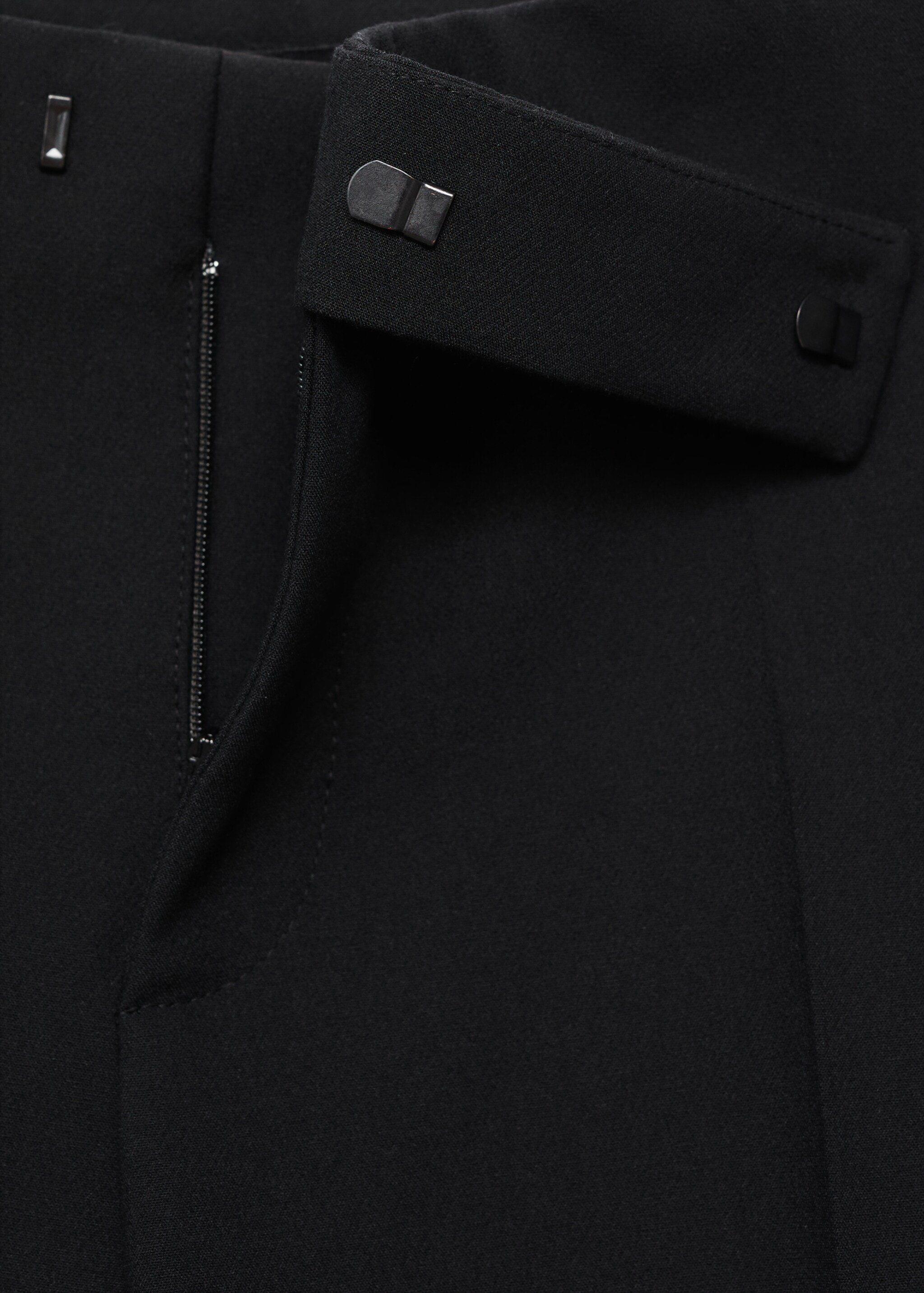 Mid-rise flare trousers - Details of the article 0, Black. Ref: 17026738-00.