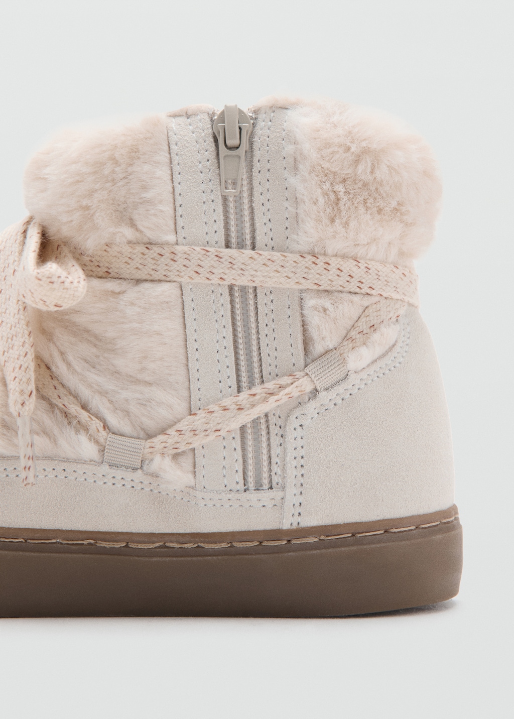 Ankle boots with leather accents