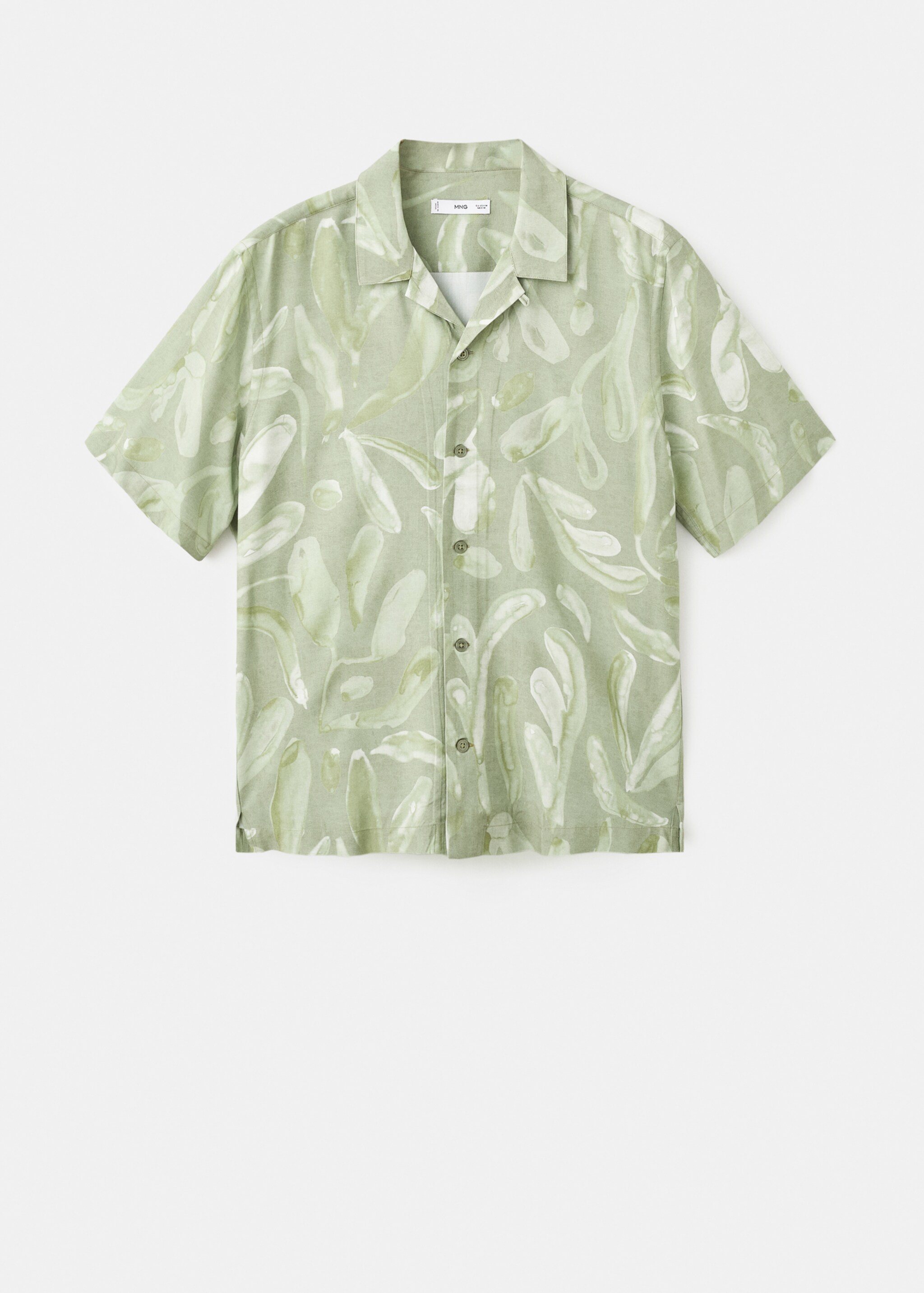 Camisa relaxed fit fluída estampada - Artículo sin modelo, Verde agua. Ref: 17026740-00.