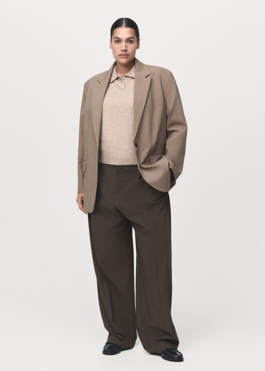 Mango Straight blazer with flap pockets