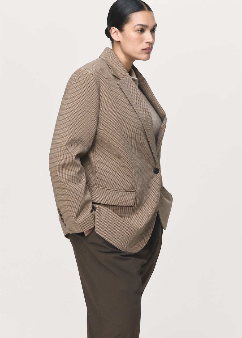 Mango Straight blazer with flap pockets