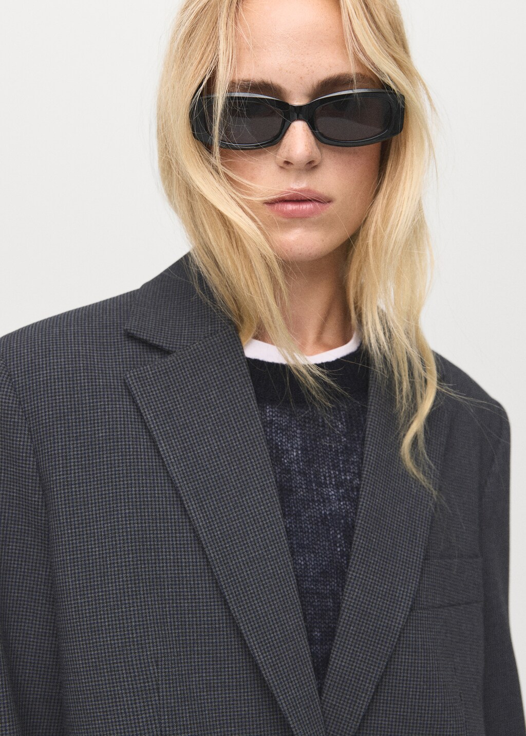 Mango Straight blazer with flap pockets