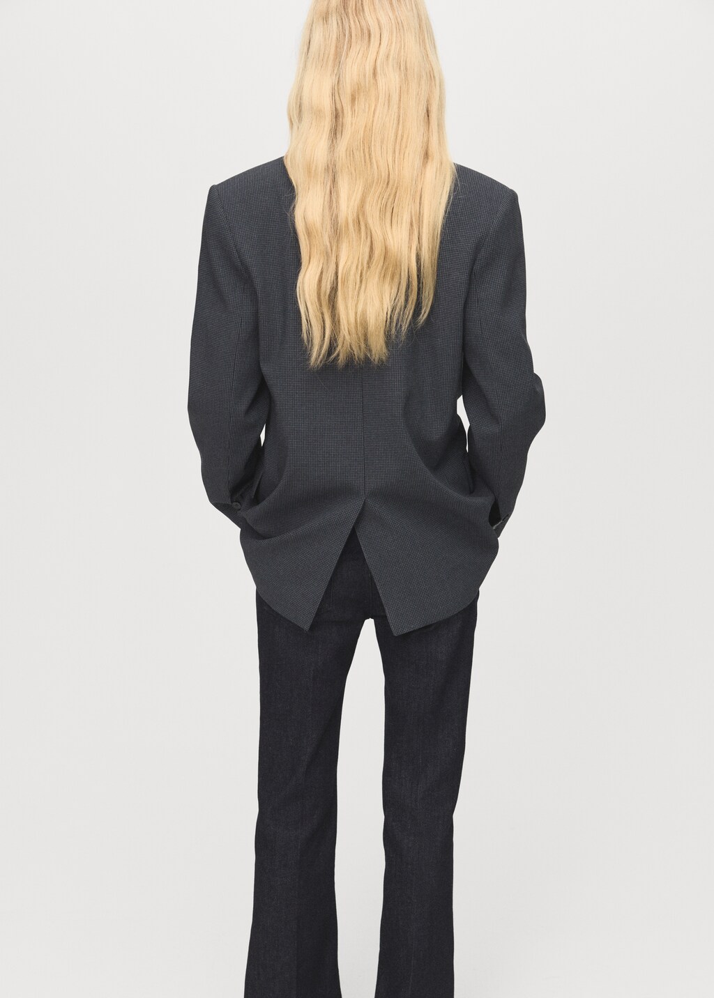 Mango Straight blazer with flap pockets