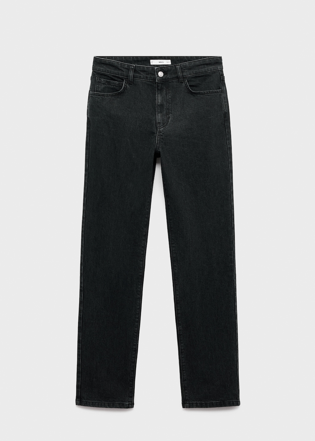 Mid-rise straight jeans