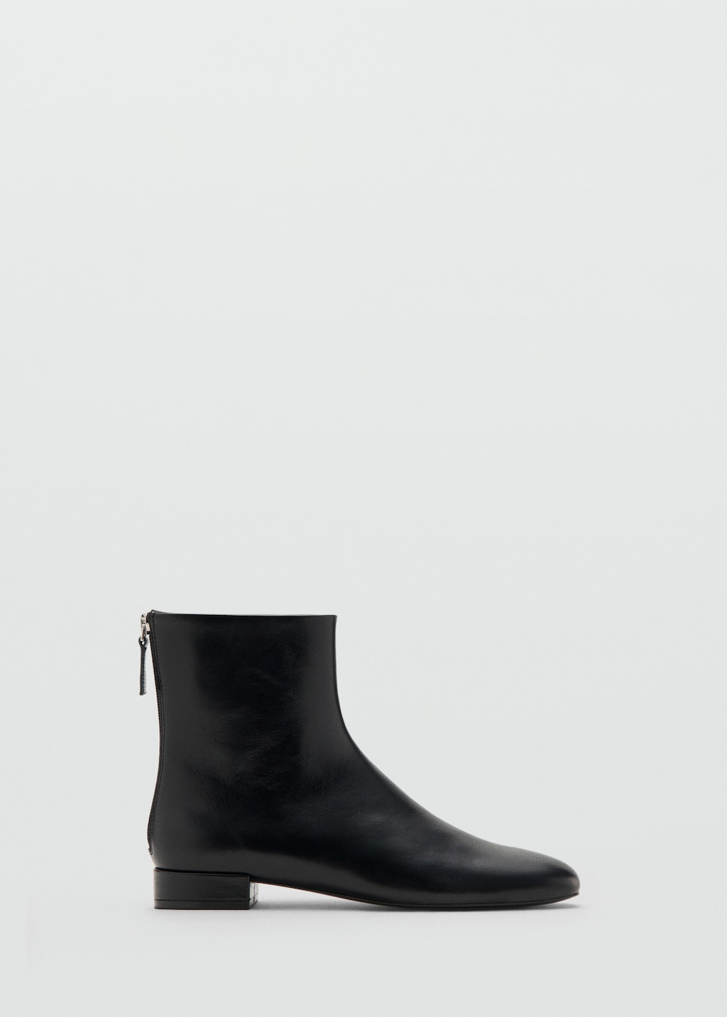 Zipped leather ankle boots - image 2
