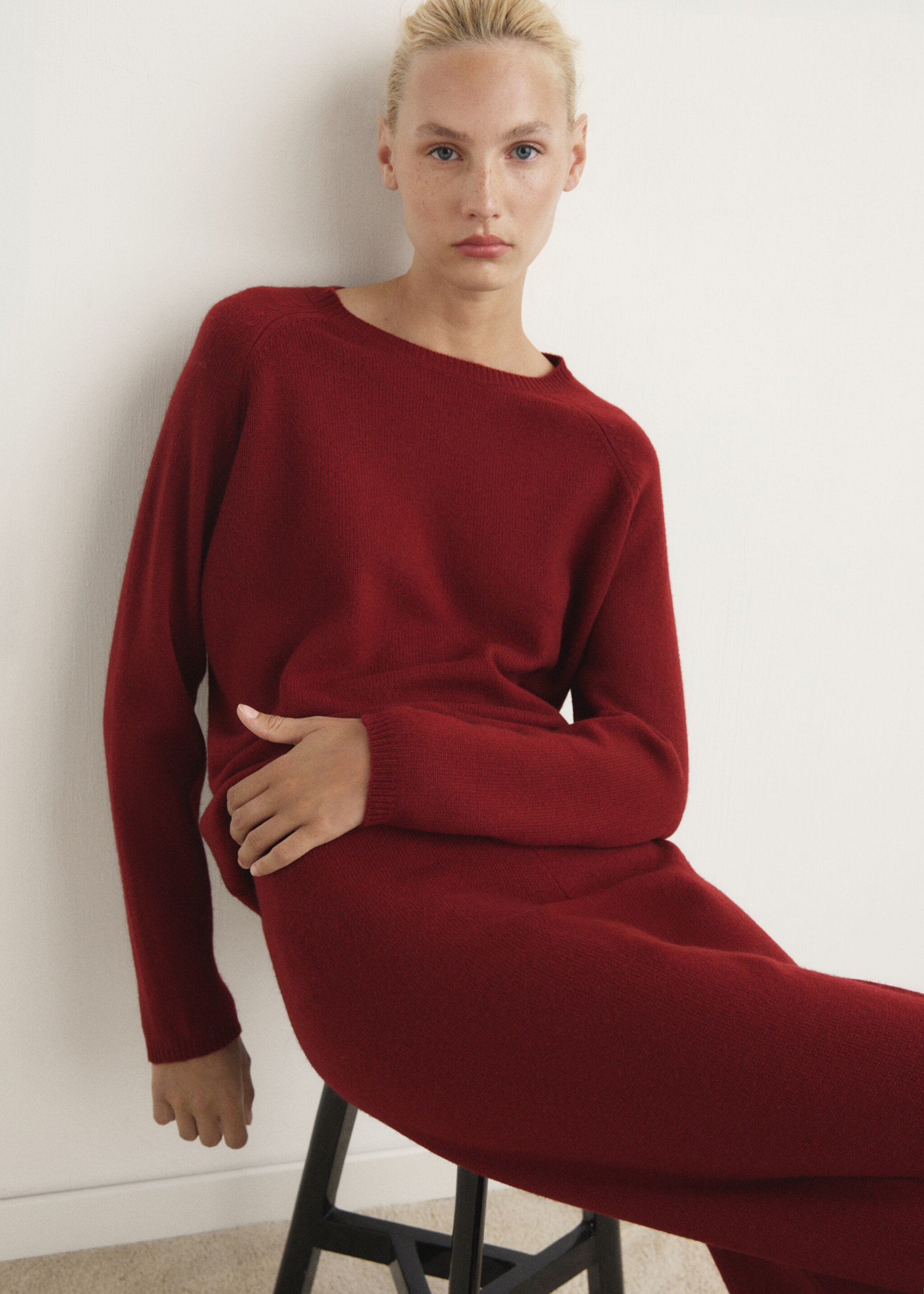 Thick cashmere sweater - Medium plane, Red. Ref: 17027130-00.