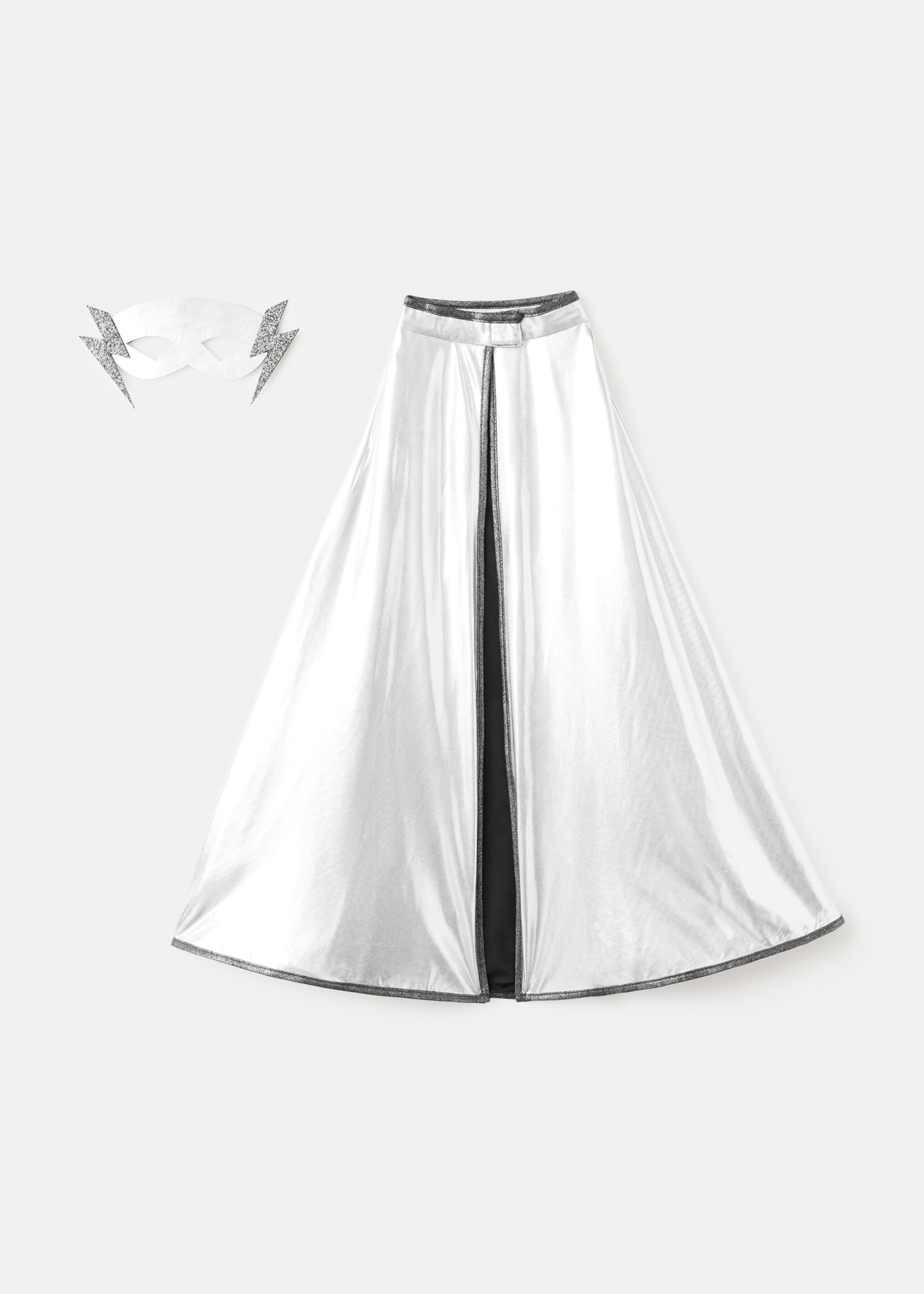 Cape and lightning mask - Article without model, Silver. Ref: 17027132-00.