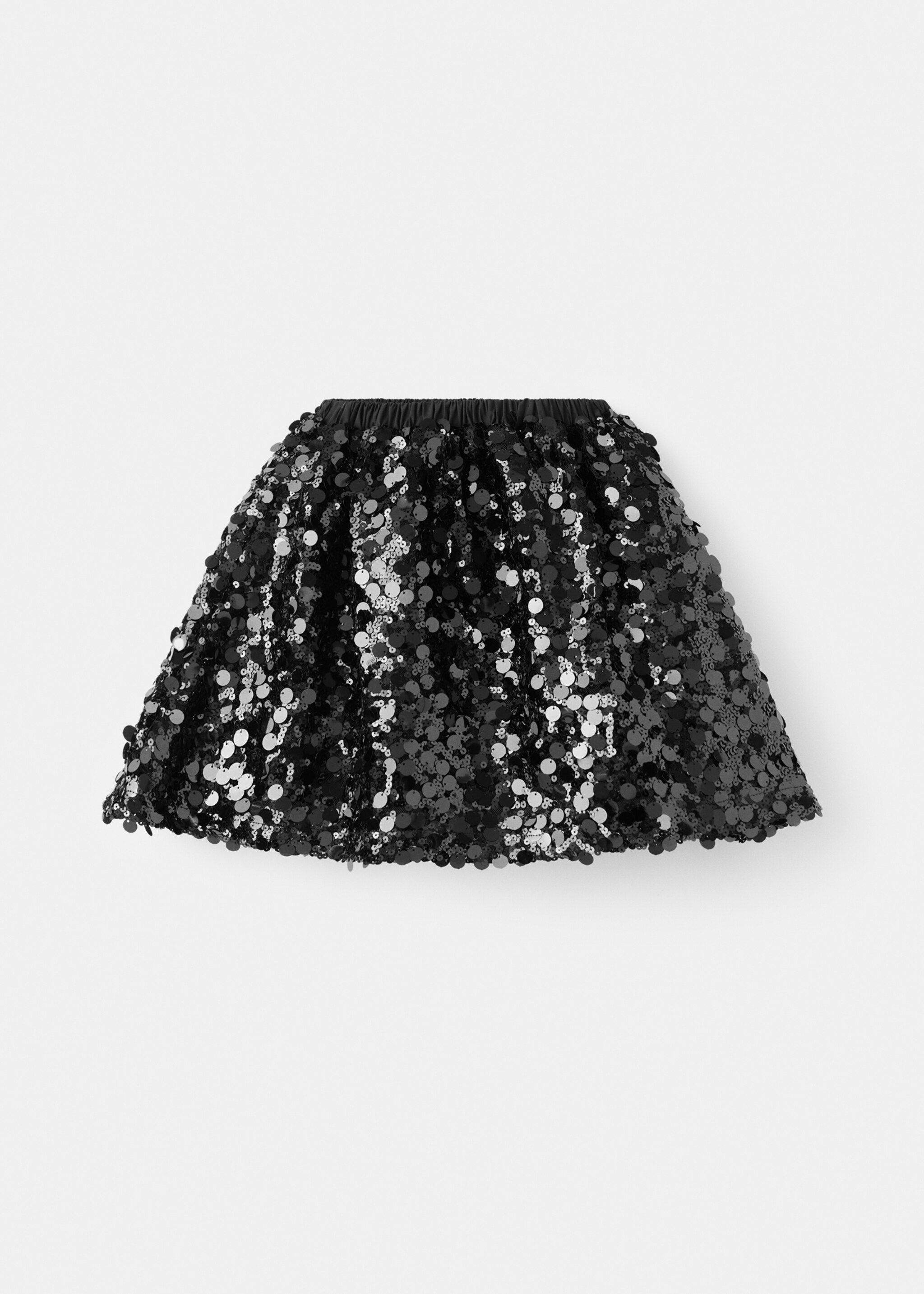 Sequin skirt - Medium plane, Black. Ref: 17027134-00.