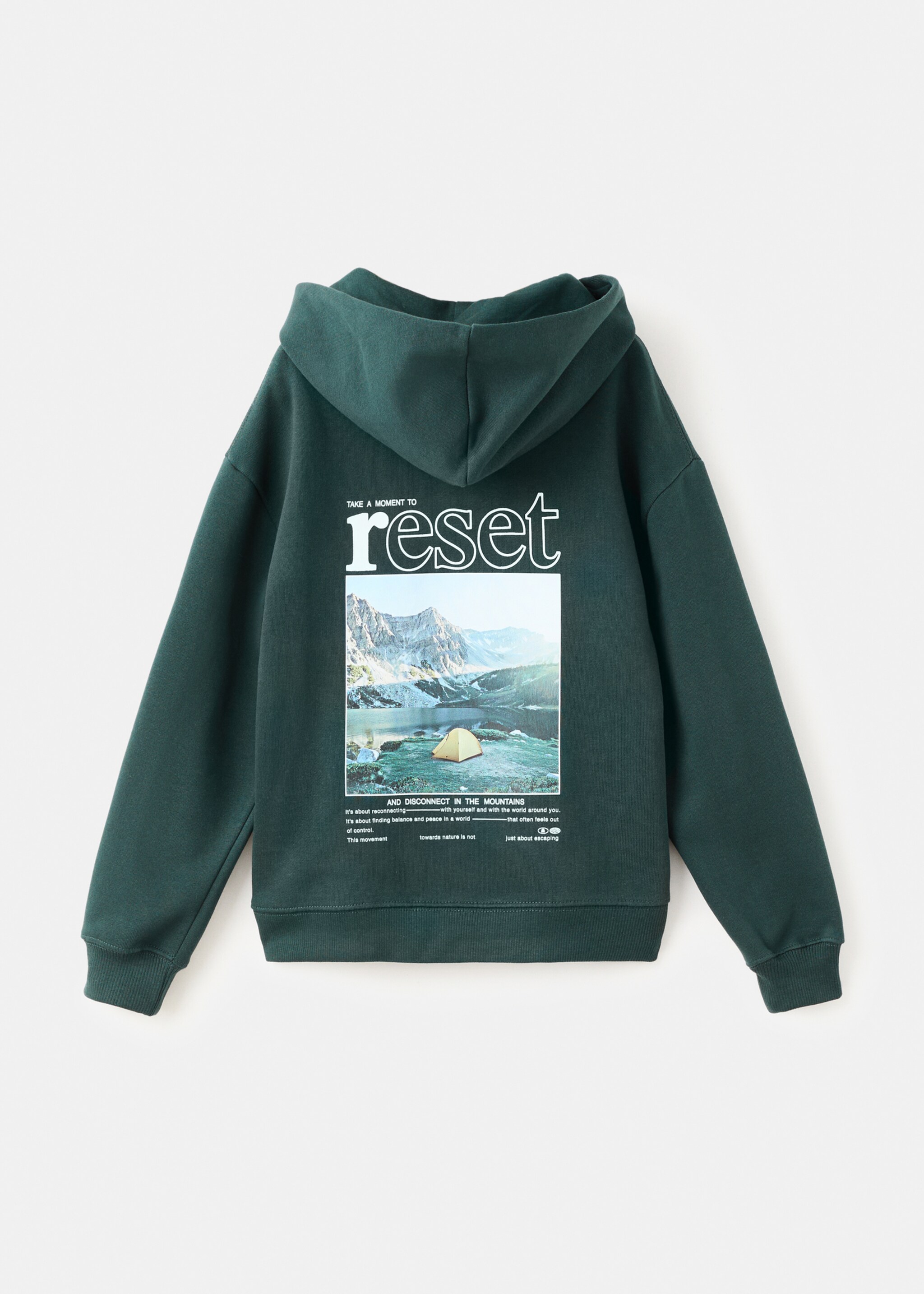سويت شيرت .-- reset - الجهة الخلفية للمنتج, أخضر غامق. Ref: 17027137-00.