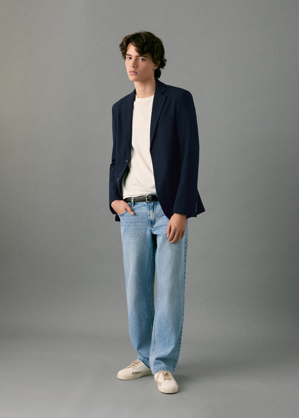 Straight-fit suit jacket