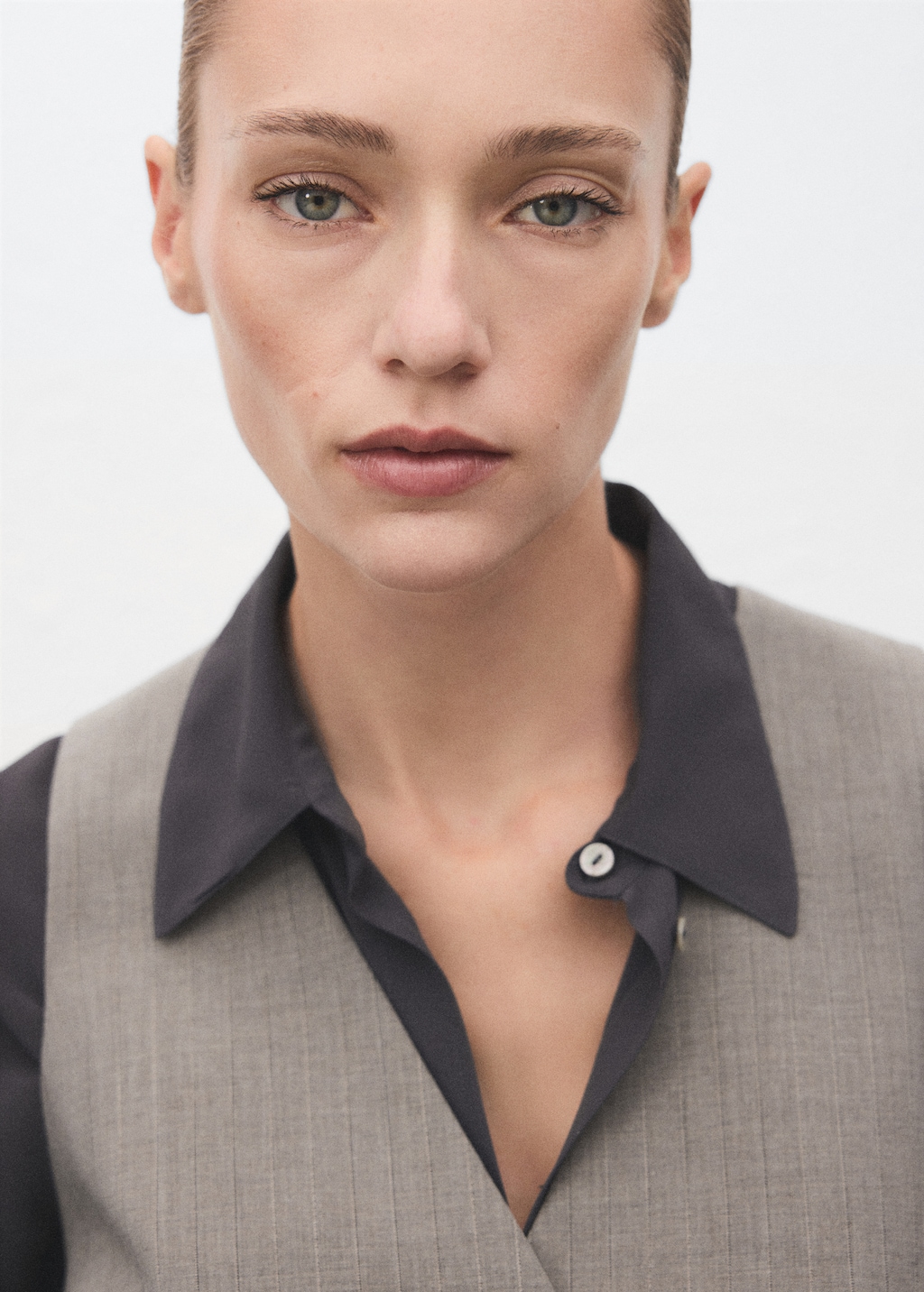 Wool-blend suit vest