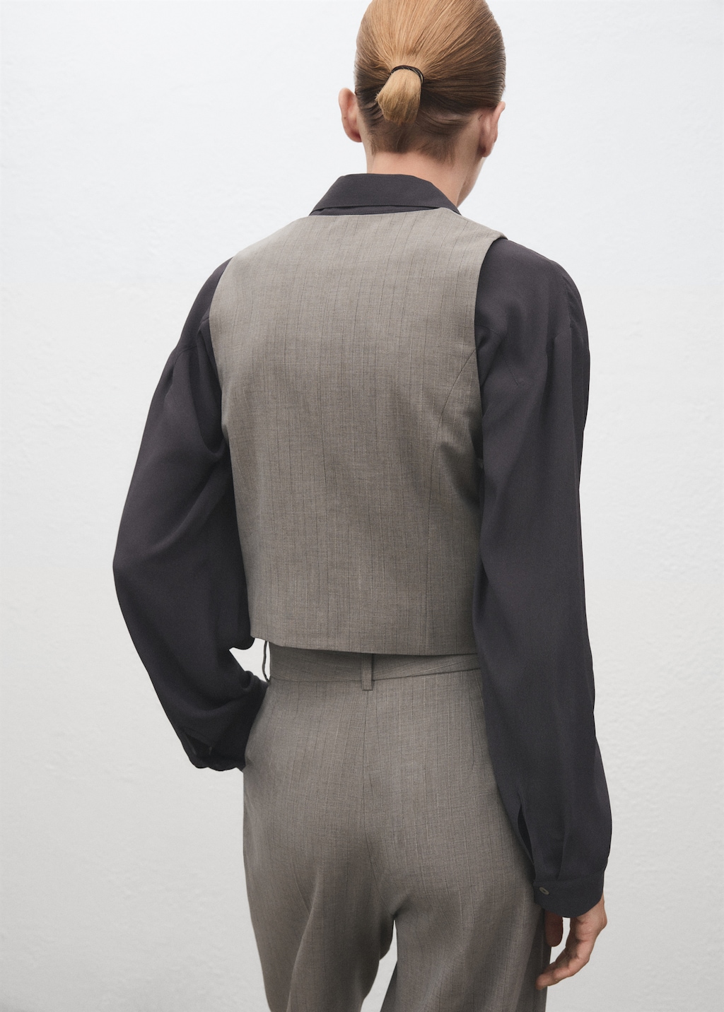Wool-blend suit vest