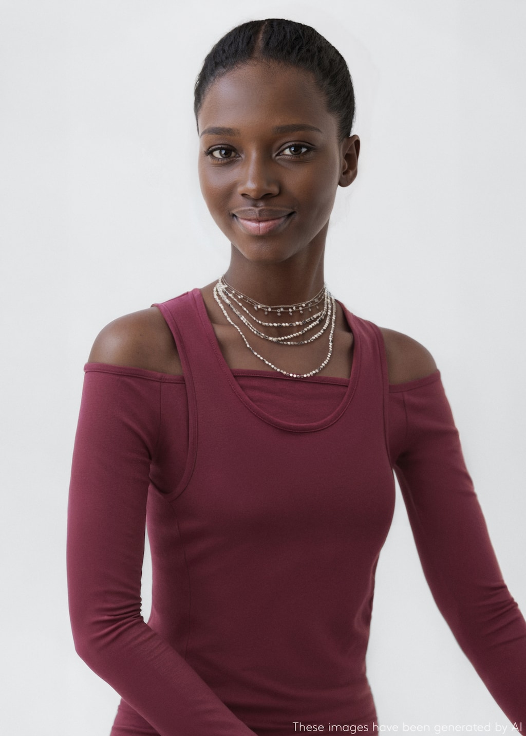 Long dress with cut-out