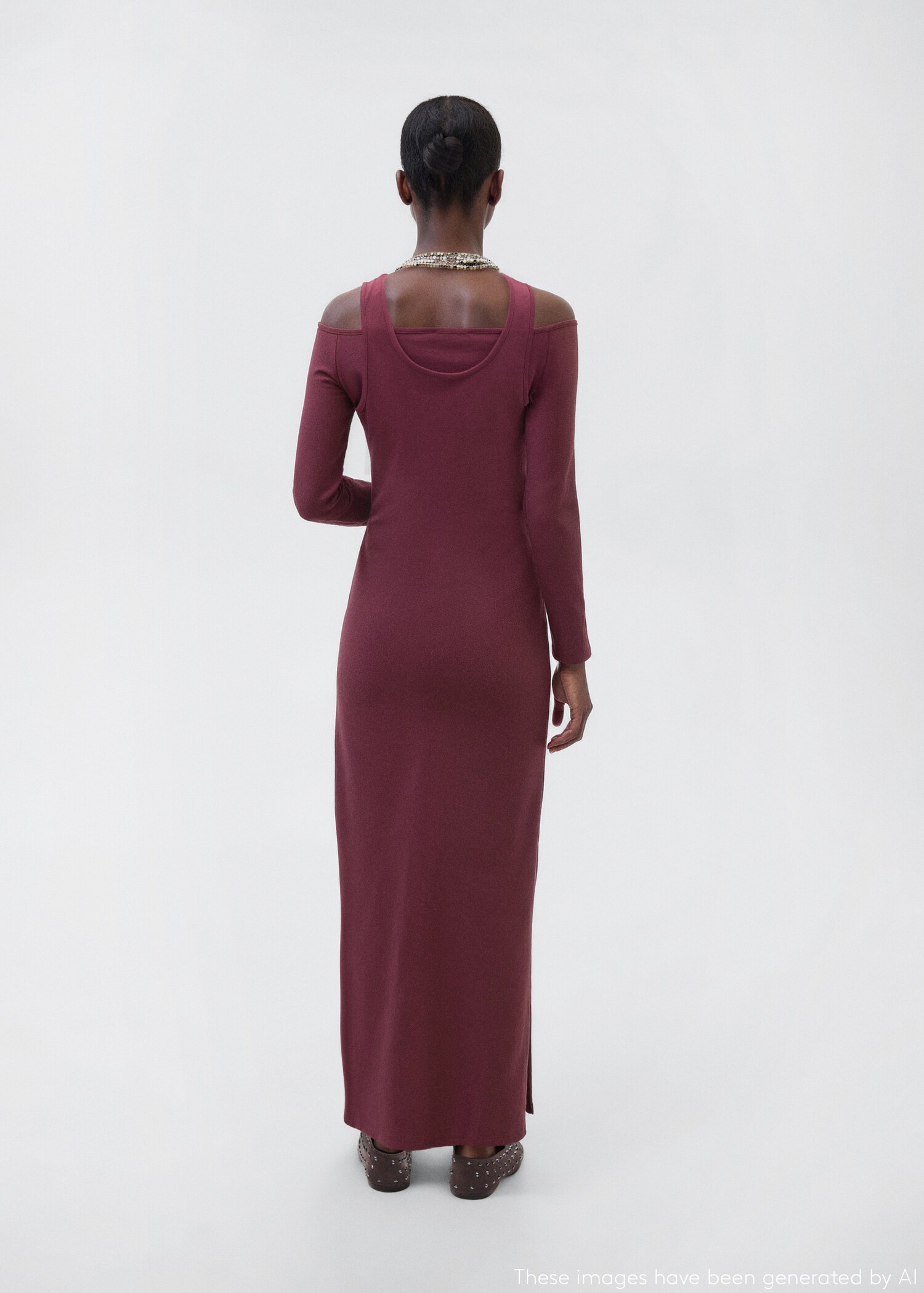 Robe longue cut-out - Verso de l’article