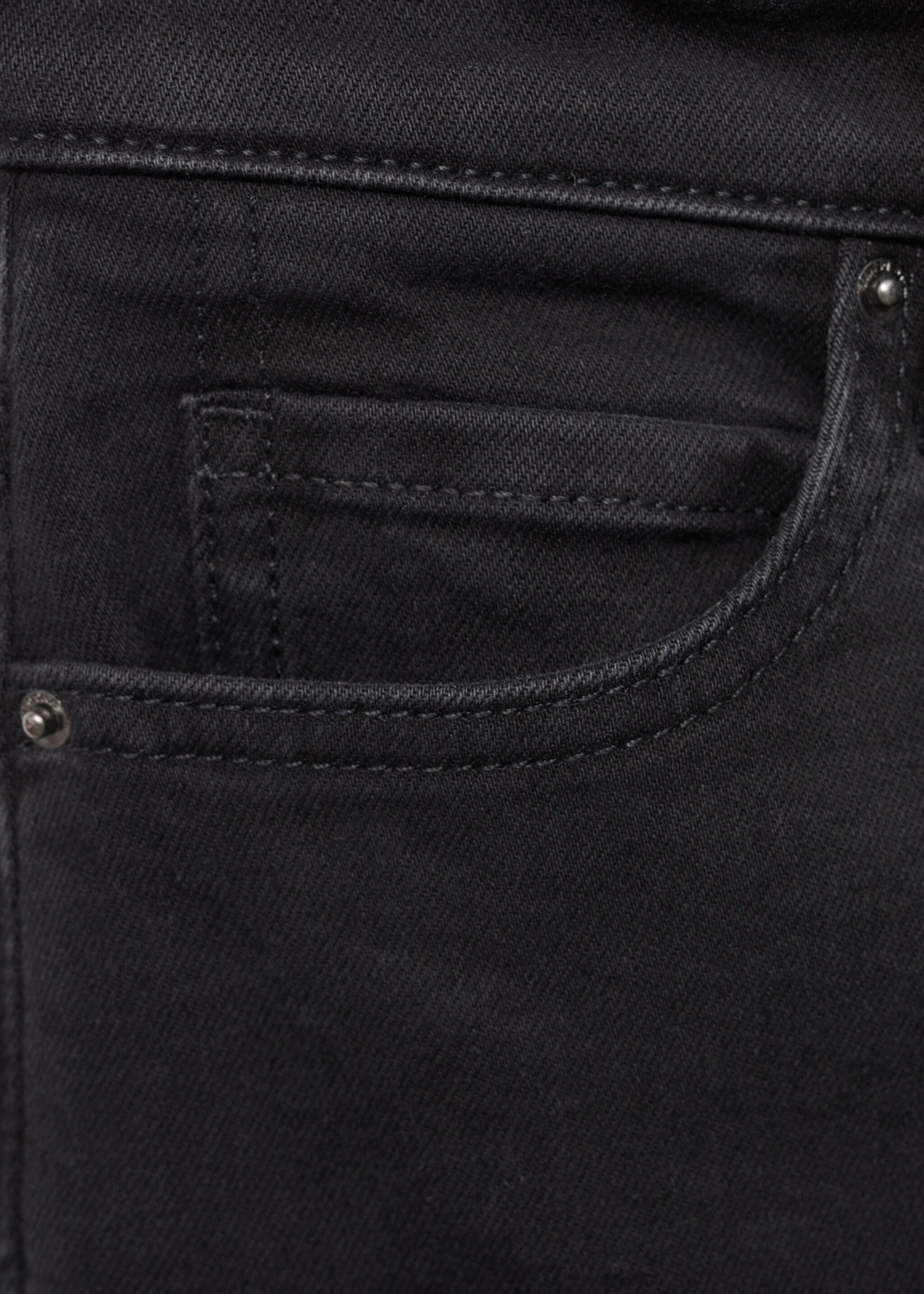 Skinny-Jeans mit mit mittlerer Bundhöhe - Detail des Artikels 0, Black denim. Ref: 17027765-00.
