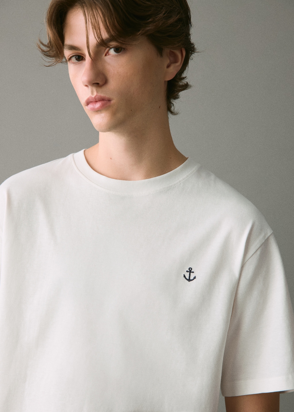 Embroidered cotton T-shirt