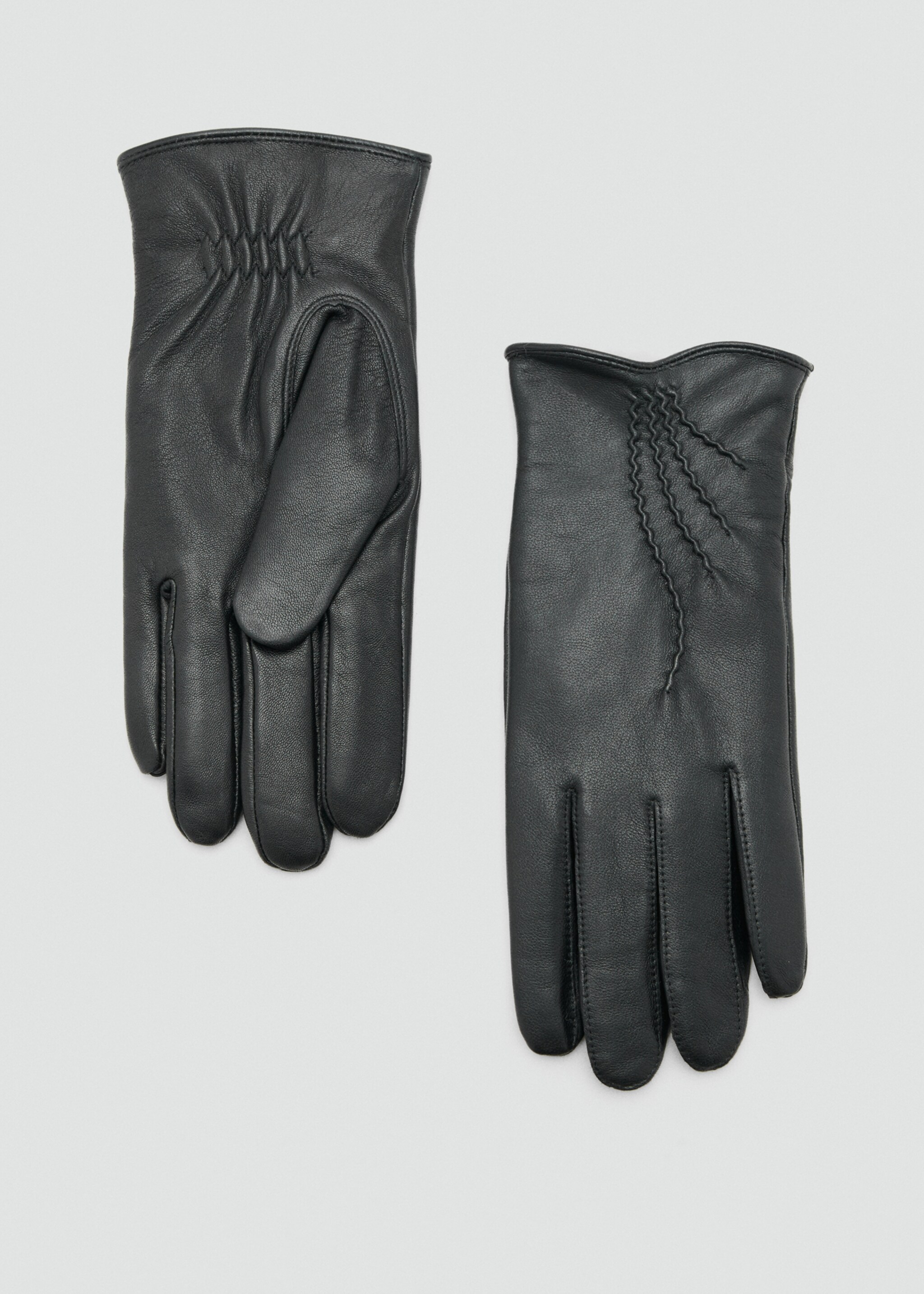 Gants en simili-cuir - Article sans modèle, Noir. Ref: 17027771-00.