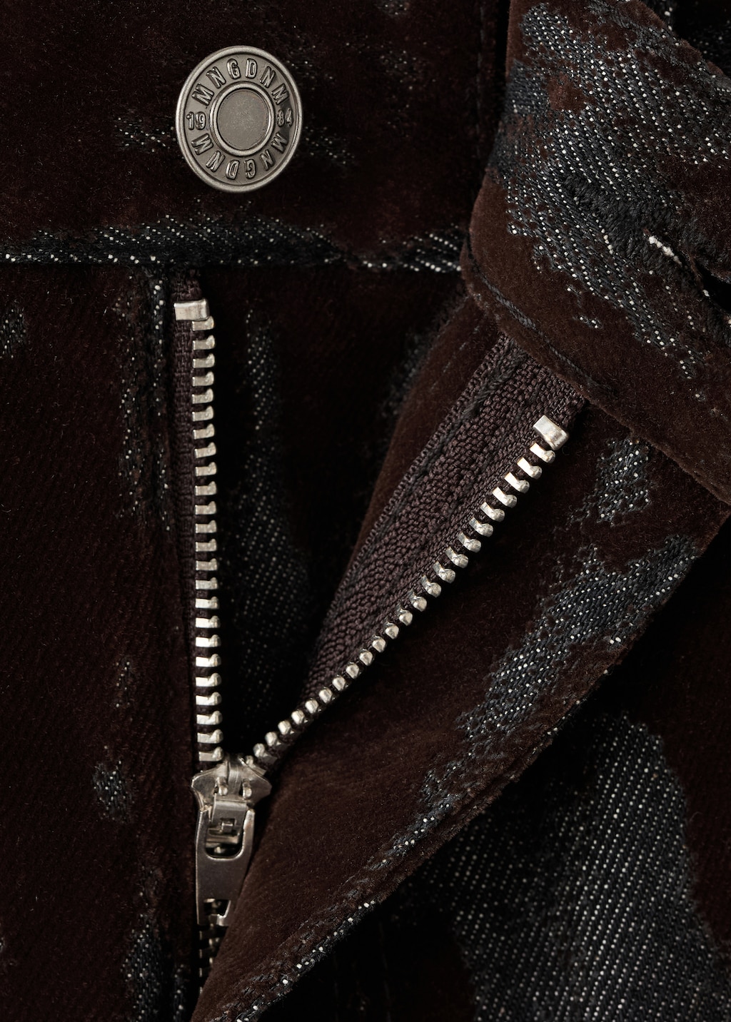 Wide-leg devoré jeans