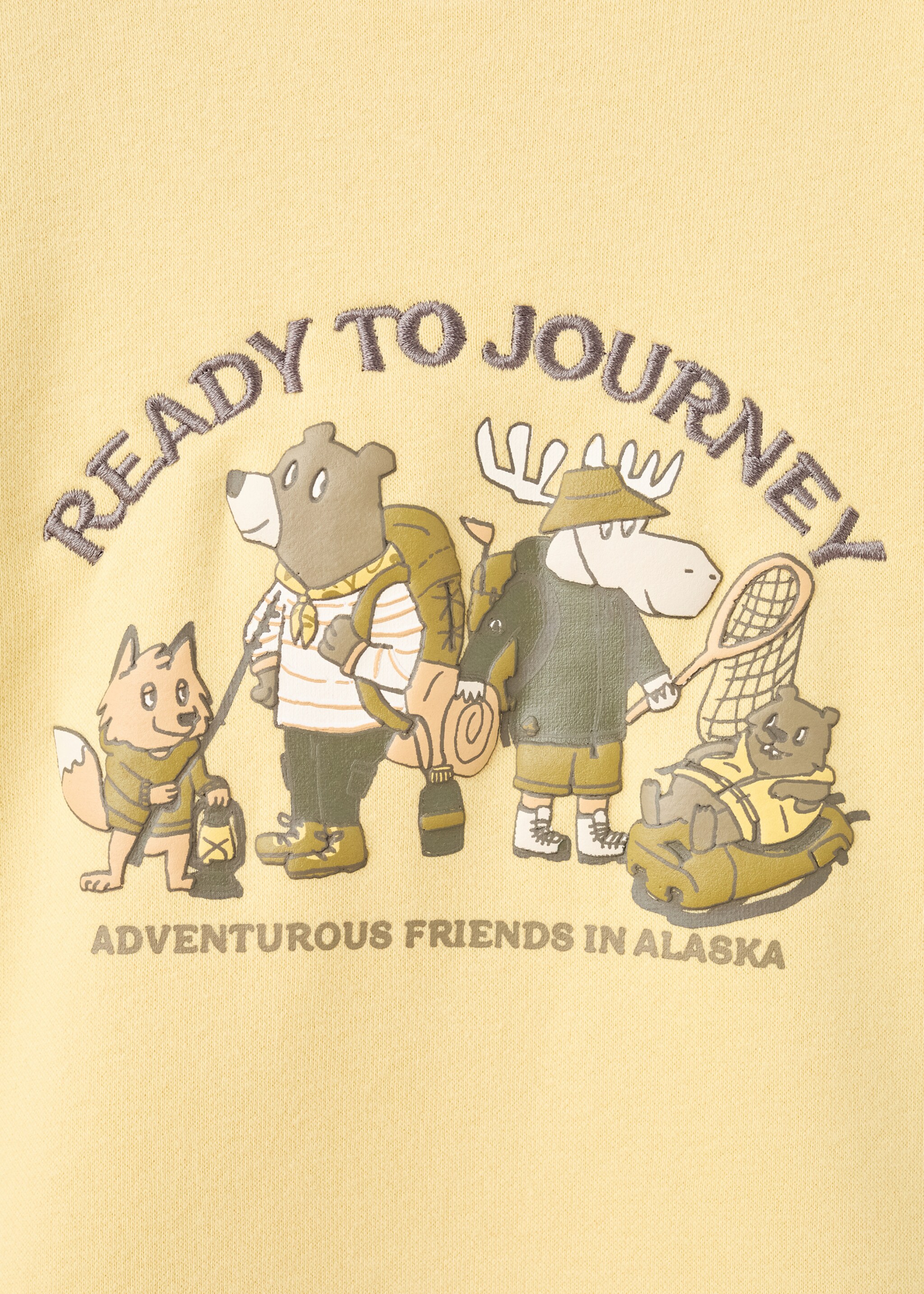 Sweatshirt journey - Details of the article 0, Pastel Yellow. Ref: 17027781-00.