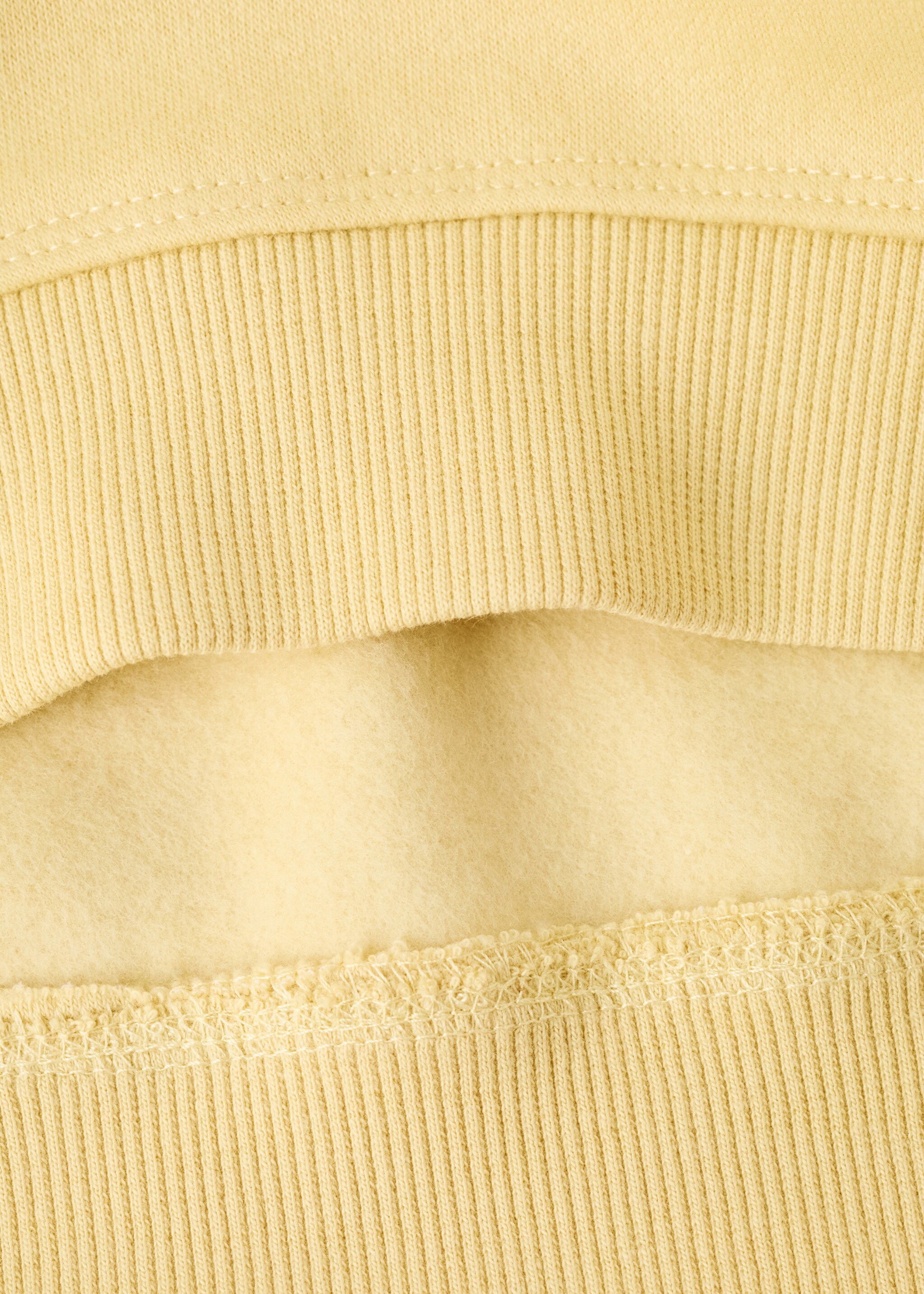 Sweatshirt journey - Details of the article 8, Pastel Yellow. Ref: 17027781-00.