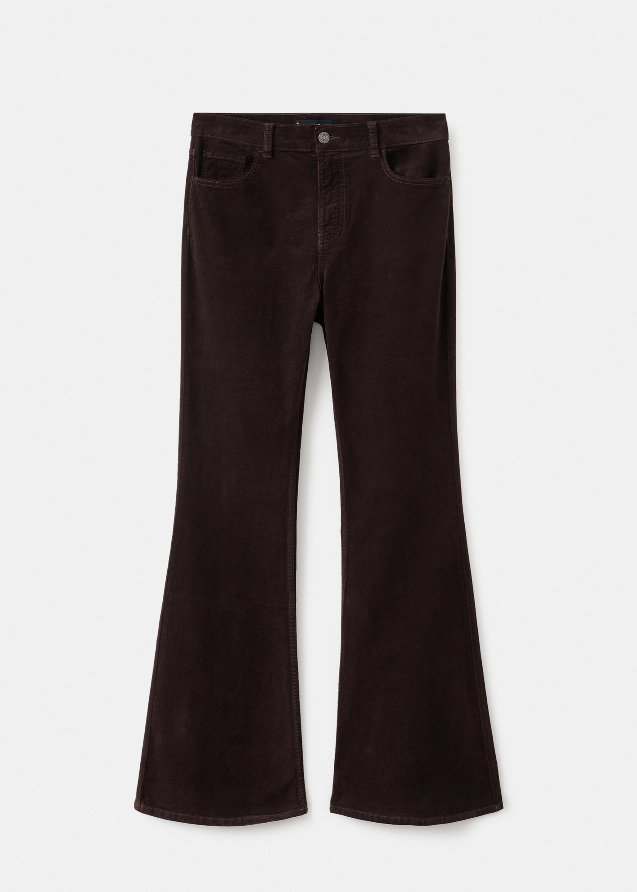 Jeans flare terciopelo - Artículo sin modelo, Chocolate. Ref: 17027782-00.