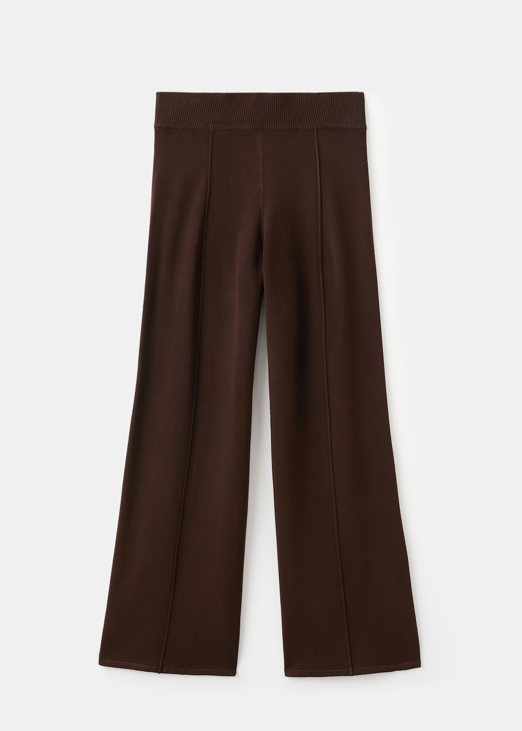 Knitted trousers with stitching detail