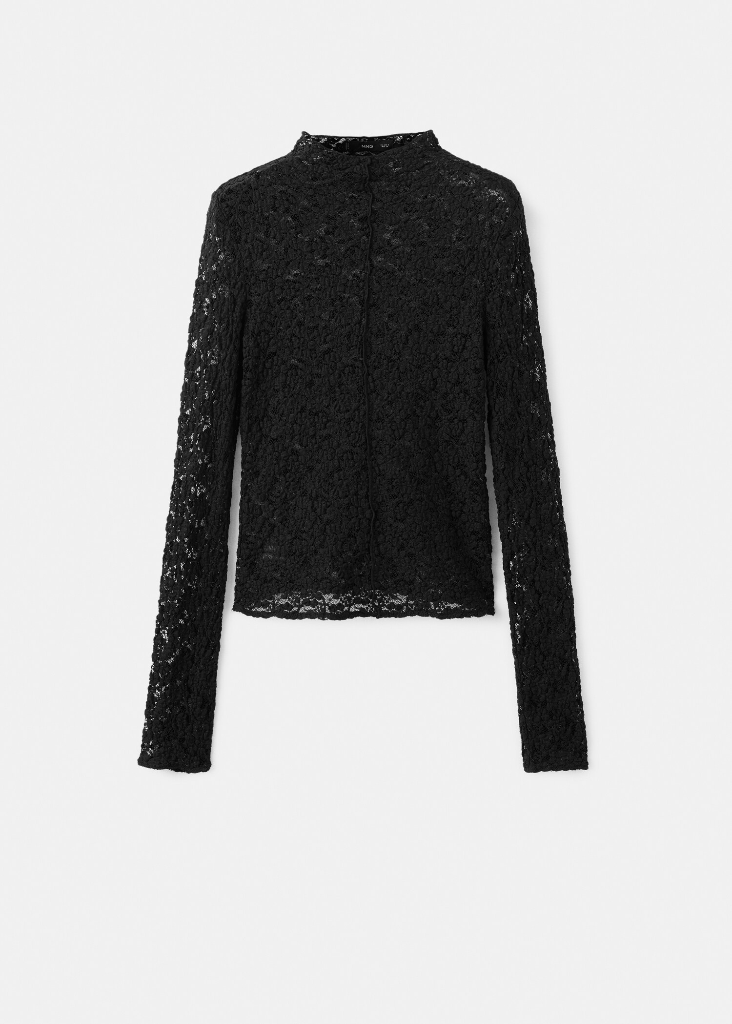 Lace top with Perkins collar - Article without model