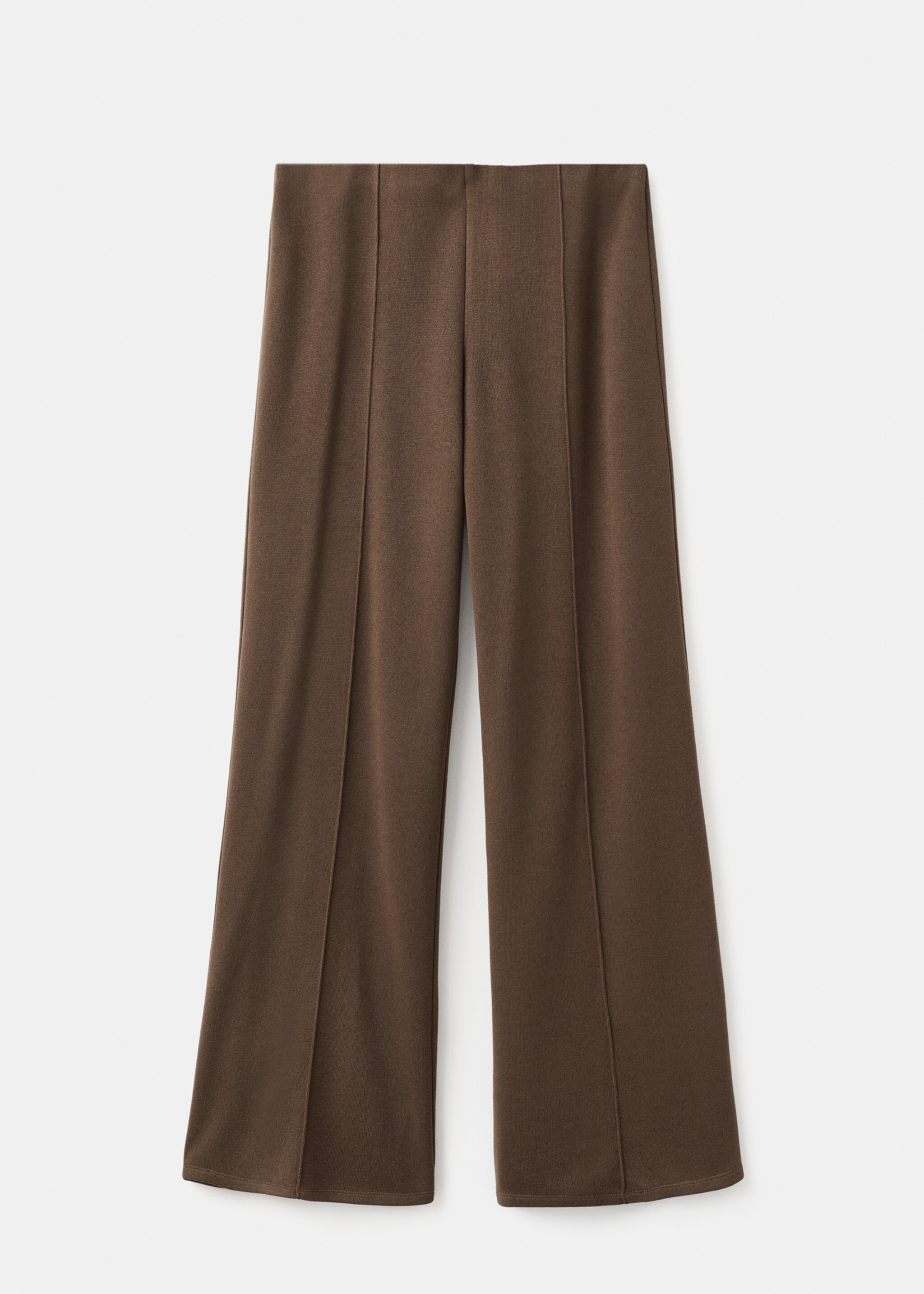 Seam-detail straight-fit trousers - Article without model, Brown. Ref: 17027803-00.