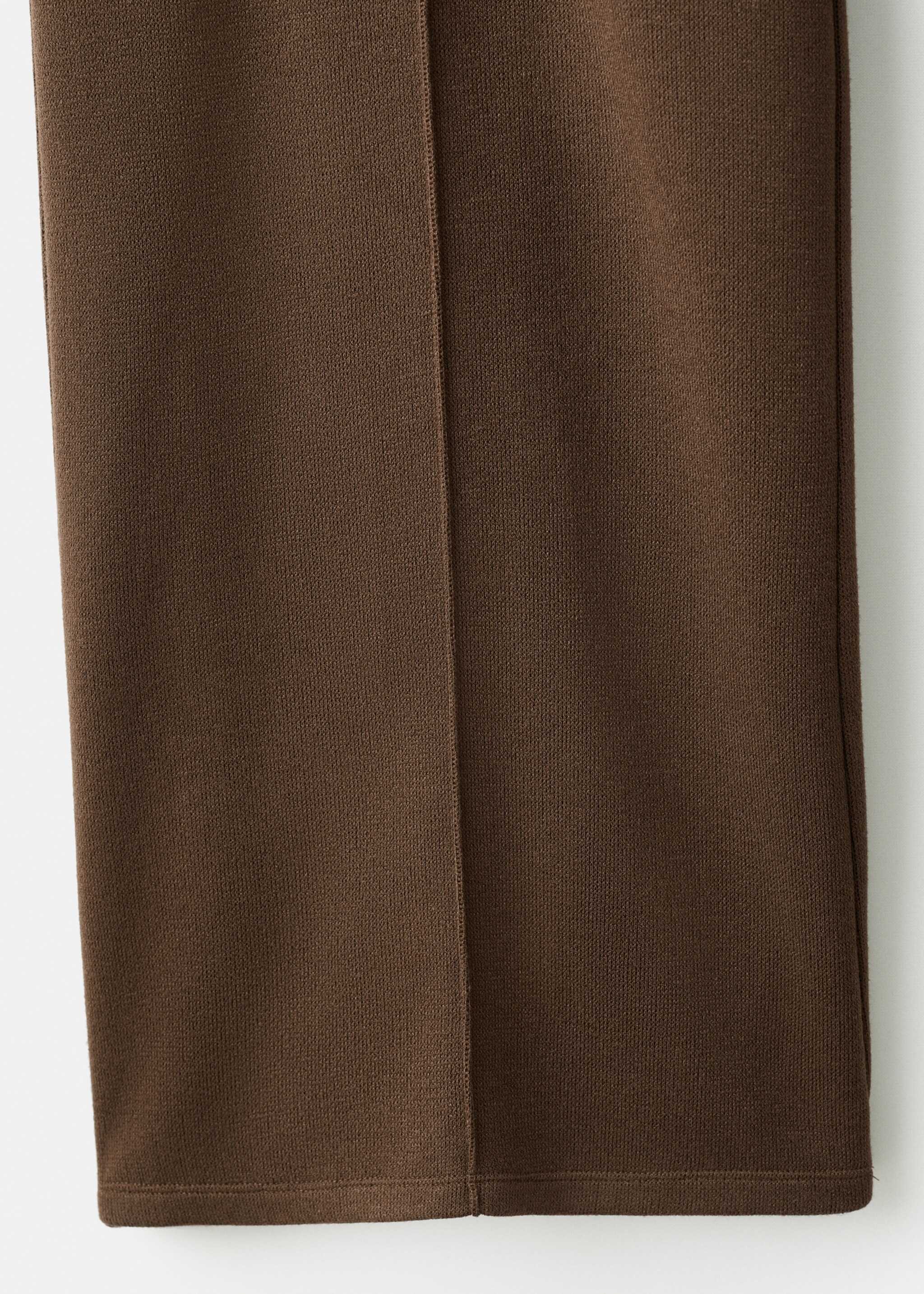 Seam-detail straight-fit trousers - Details of the article 0, Brown. Ref: 17027803-00.