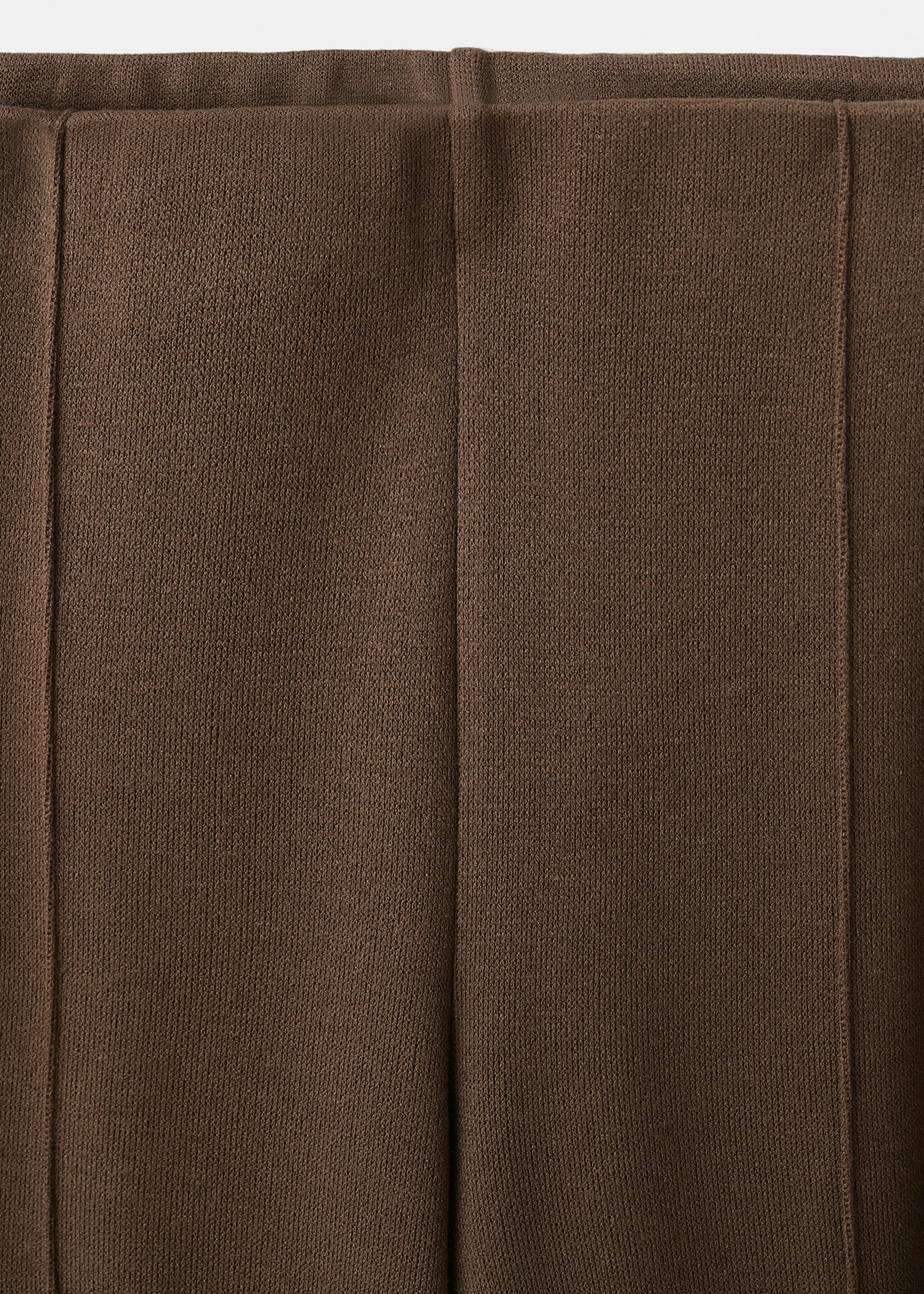 Seam-detail straight-fit trousers - Details of the article 8, Brown. Ref: 17027803-00.