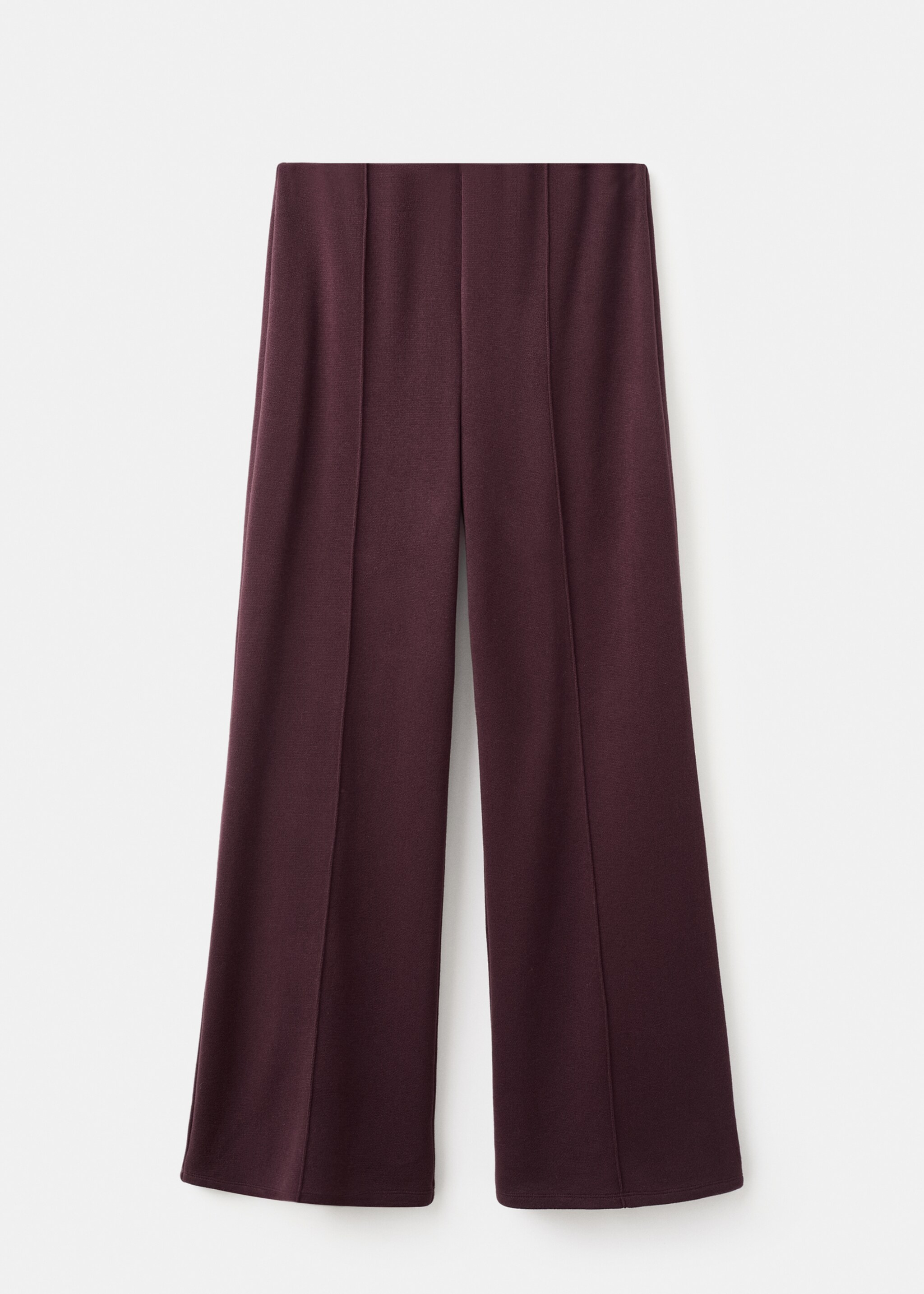 Seam-detail straight-fit trousers - Article without model, Burgundy. Ref: 17027803-00.
